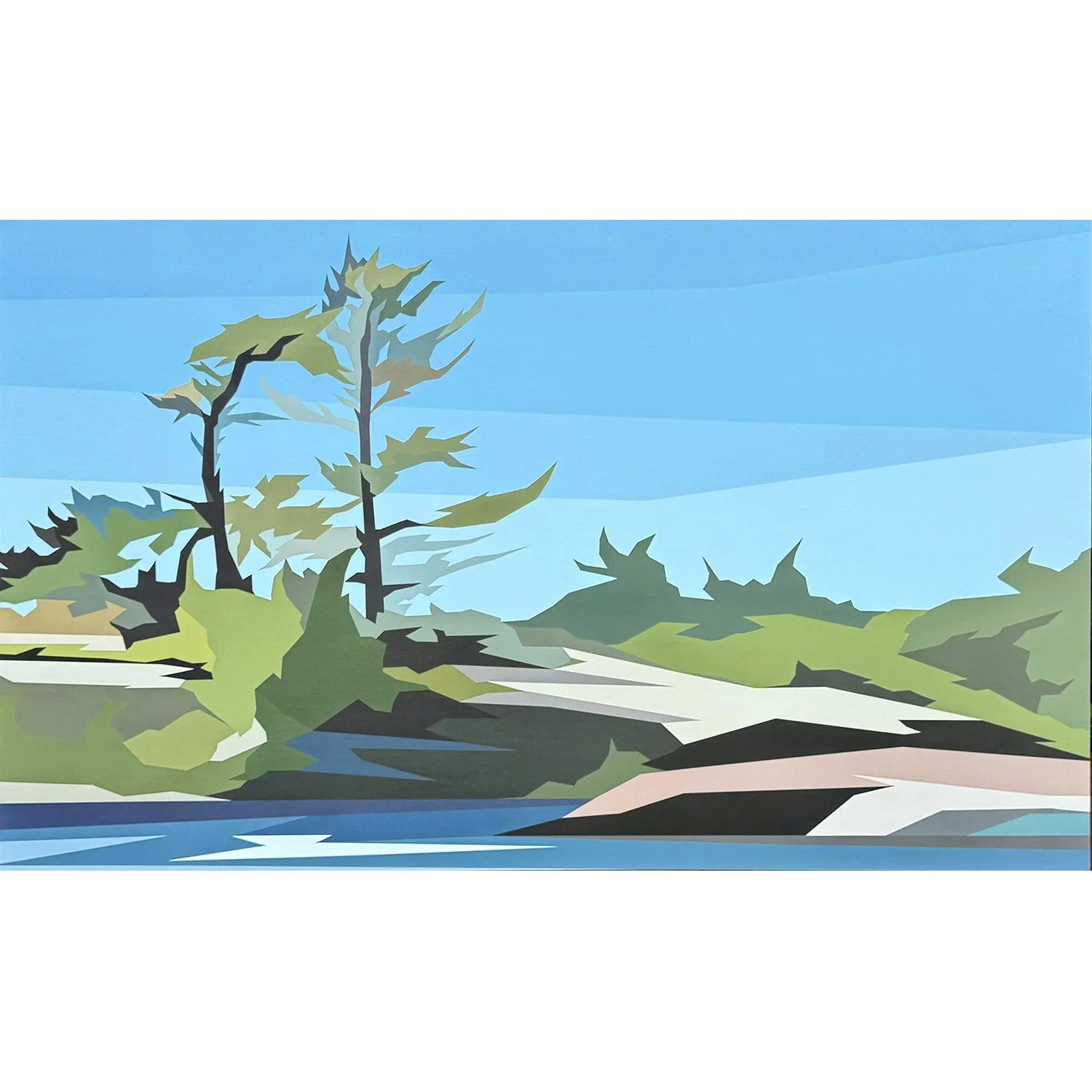 Kyle Sorensen "Don't Look Too Far" acrylic on panel, 36" x 60"