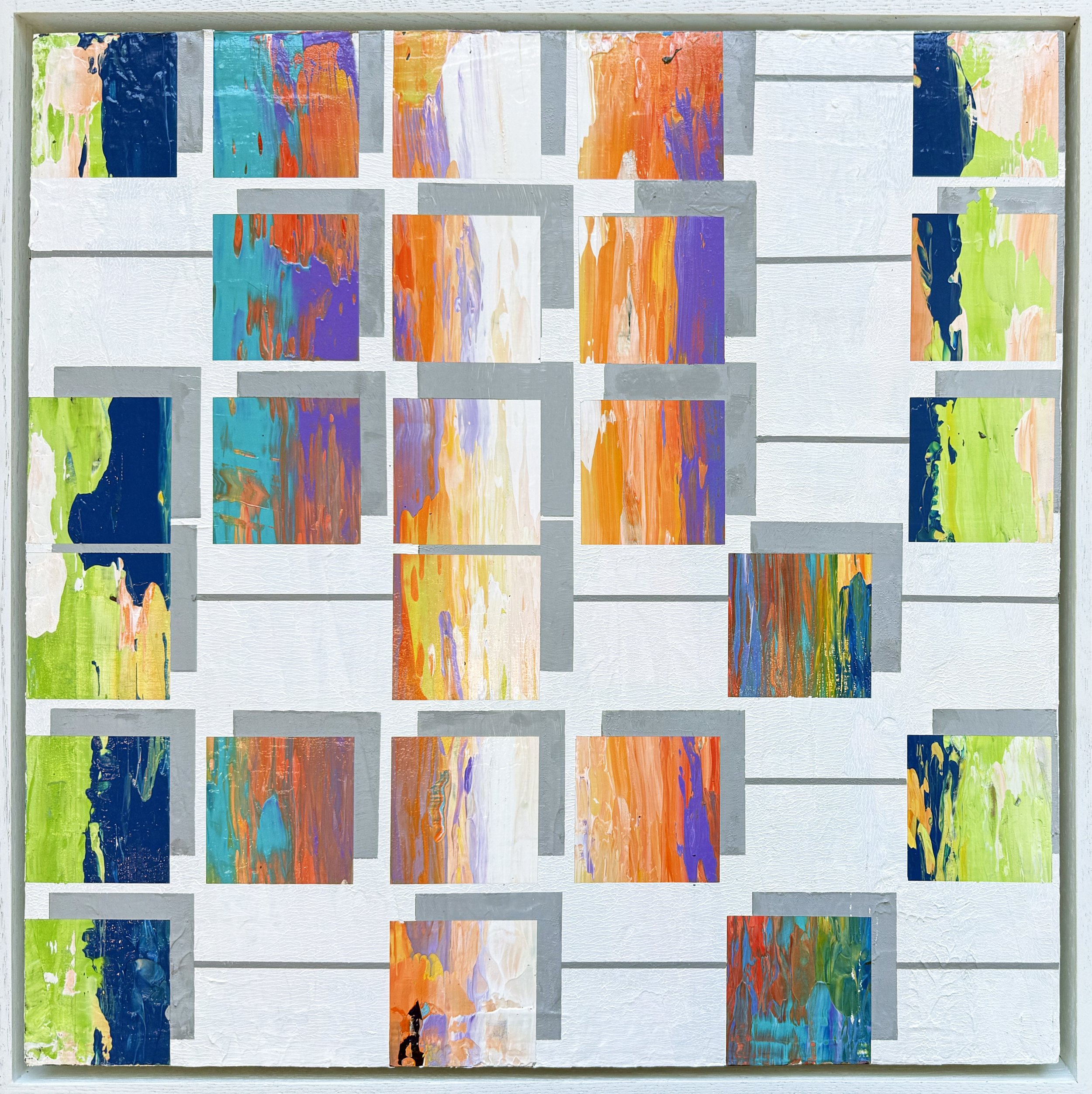 Tom Brooks "Blue Swift" acrylic on panel, 20" x 20"