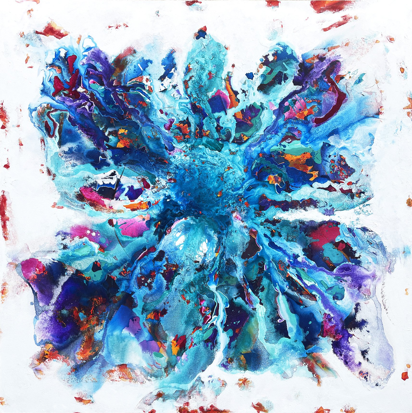 Christian McLeod "In Our Dreams" acrylic on canvas, 60" x 60"