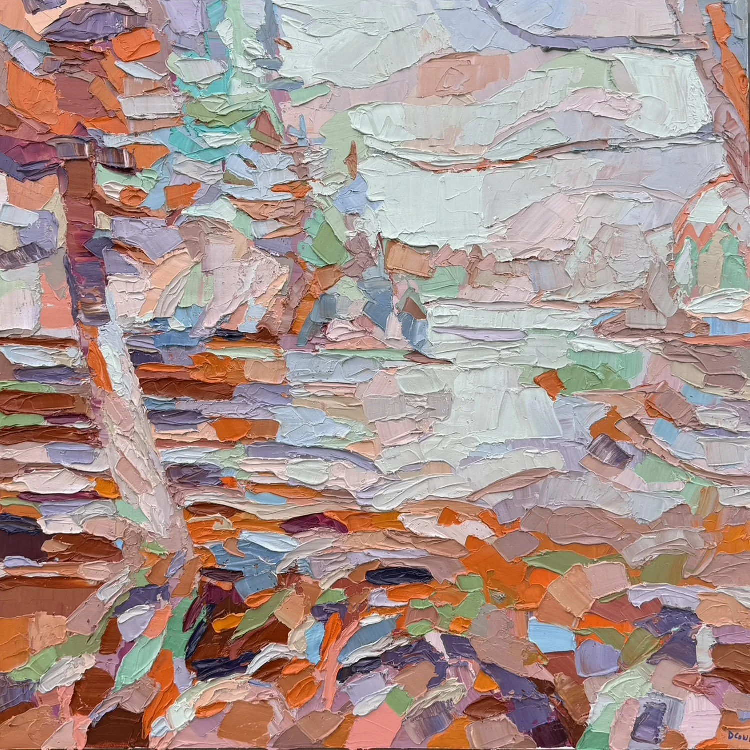 Dana Cowie "Second Nature" oil on canvas, 30" x 30"