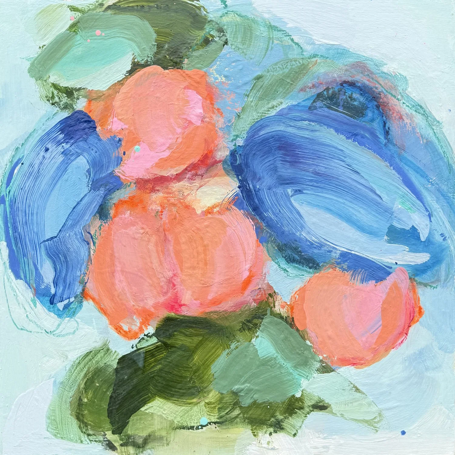 Annette Kraft van Ermel "Towards Animation II" mixed media on panel, 24" x 24"