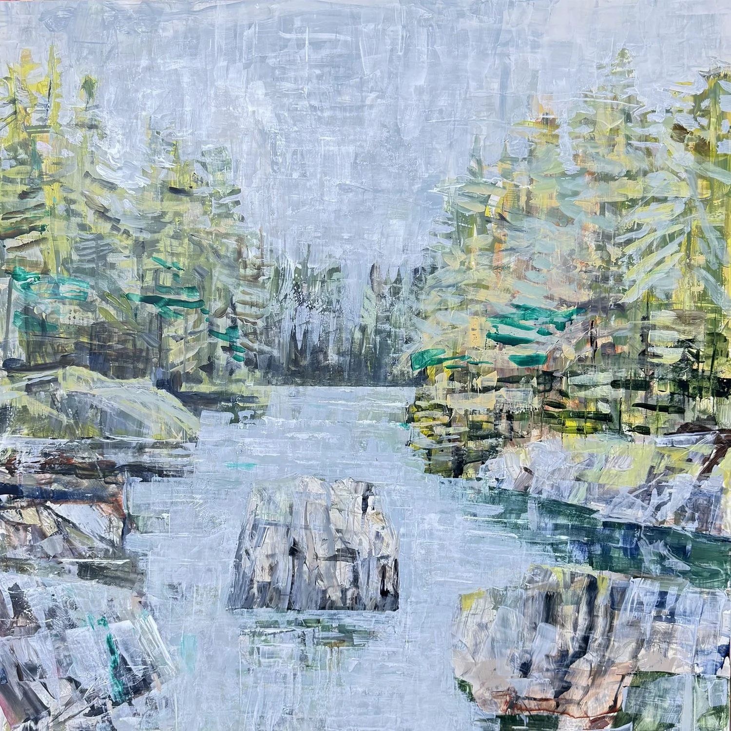 Ian Varney "Santuary" acrylic on panel, 30" x 30"