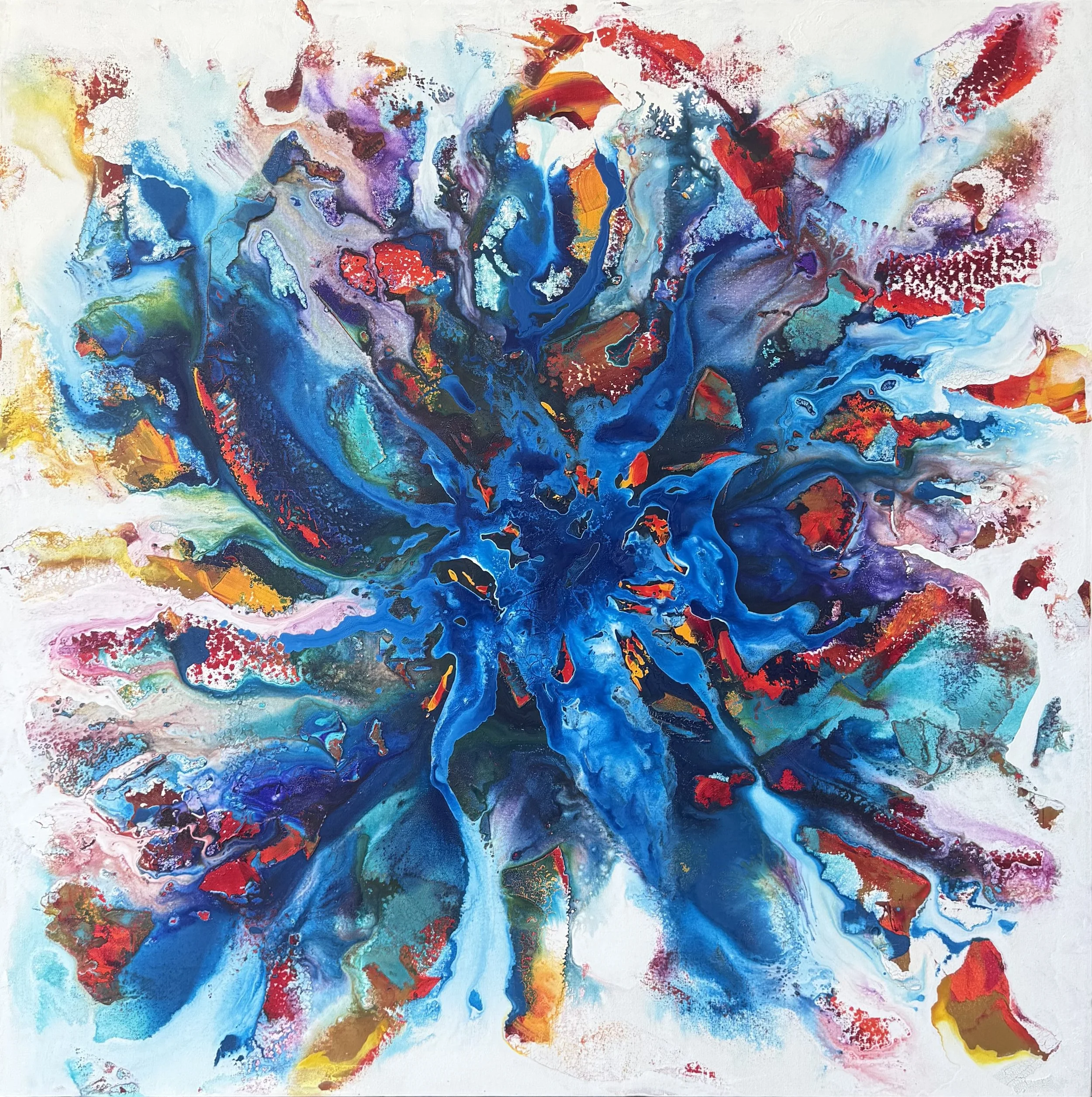 Christian McLeod "Dancer" acrylic on canvas, 48" x 48"