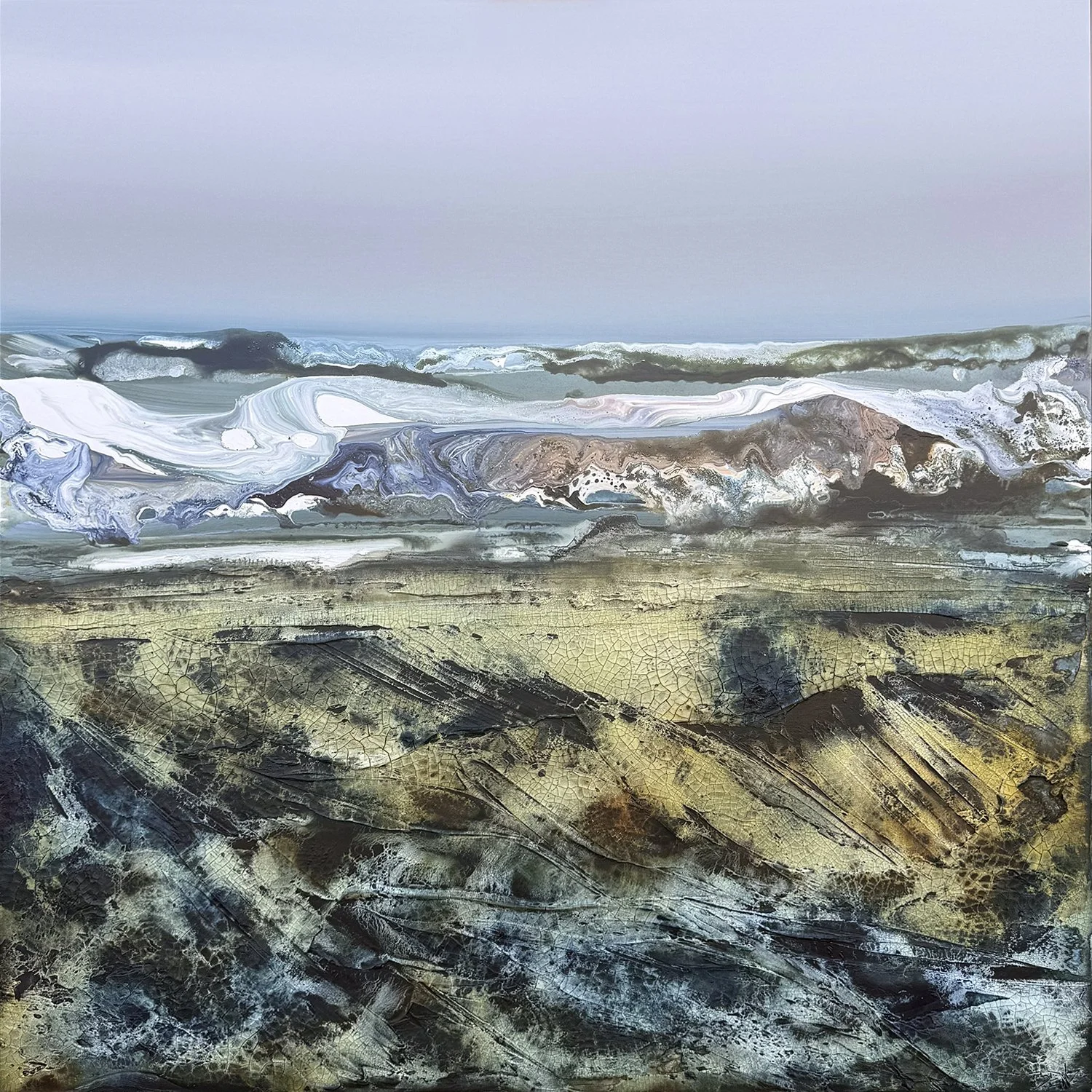 Greg Benz "Mono 435" mixed media on canvas, 48" x 48"
