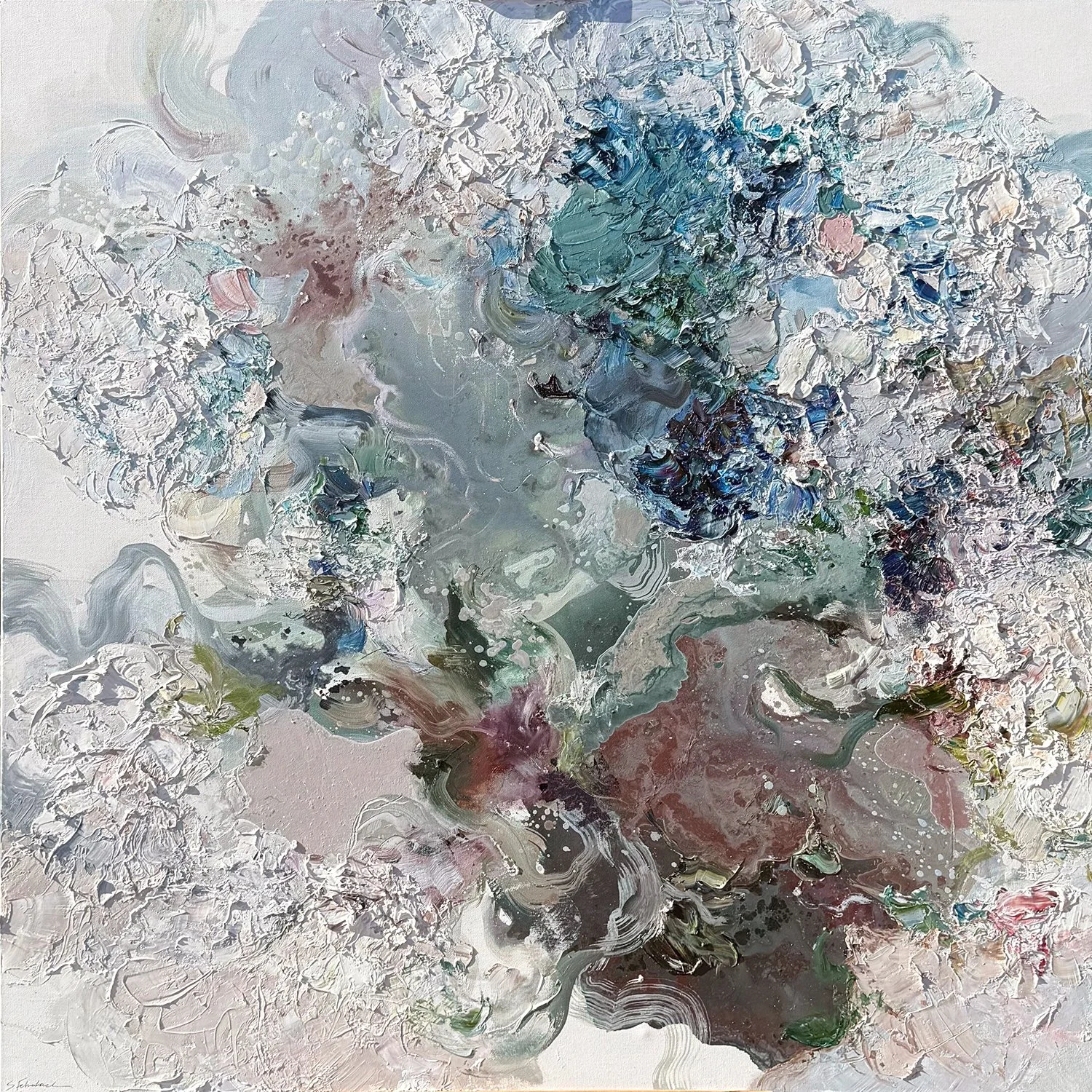 Stephanie Fehrenbach "What Time Reveals" oil on canvas, 48" x 48"