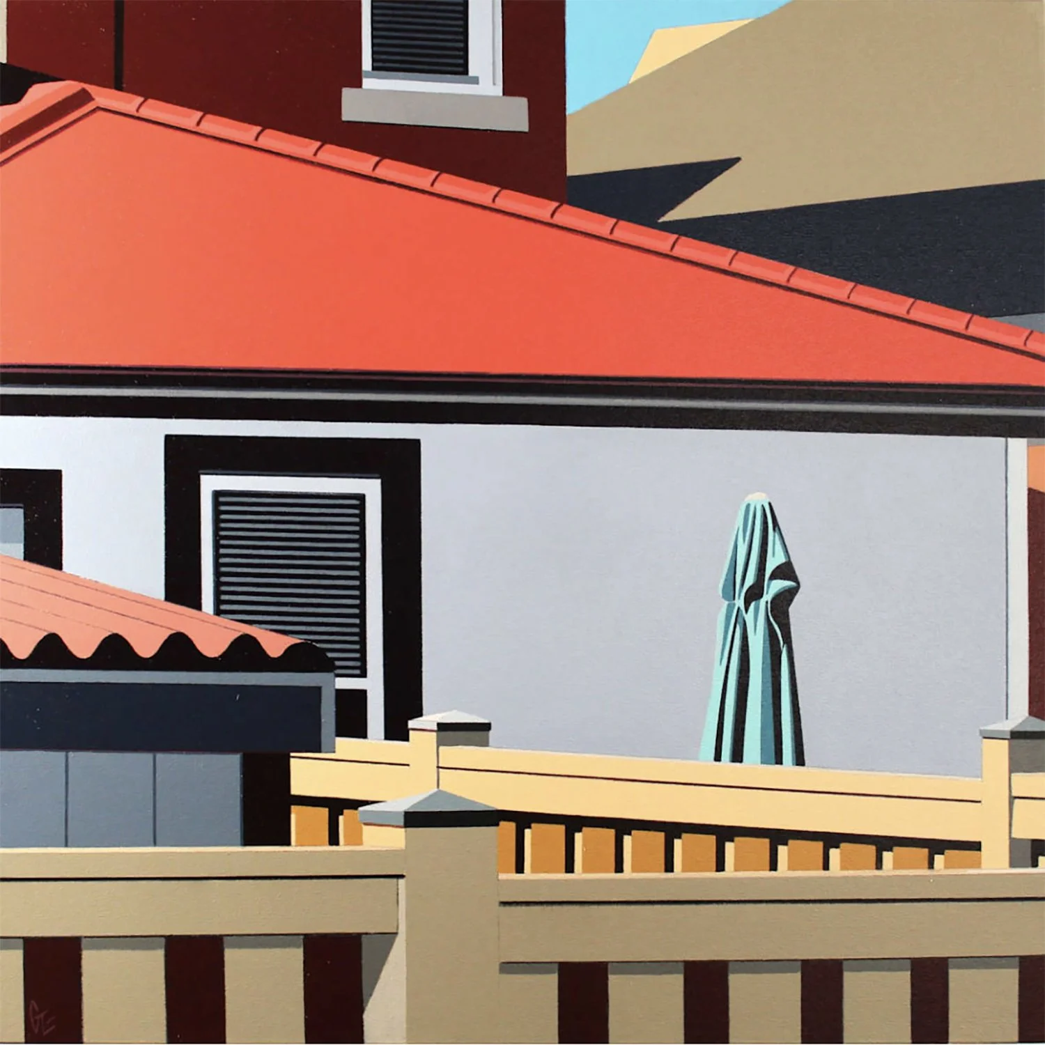 Gordon Leverton "Sanctum (Queen St. E.)" acrylic on canvas, 24" x 24"