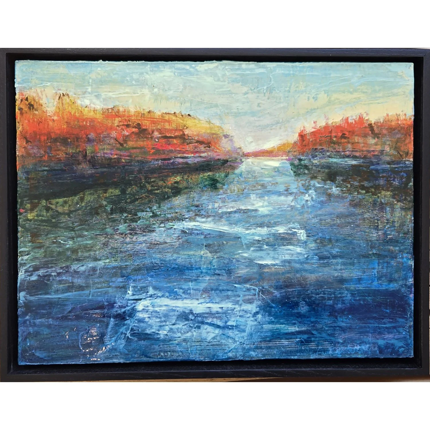 Jacquelyn Sloane Siklos "Autumn Arrived" acrylic on panel, 12" x 16"