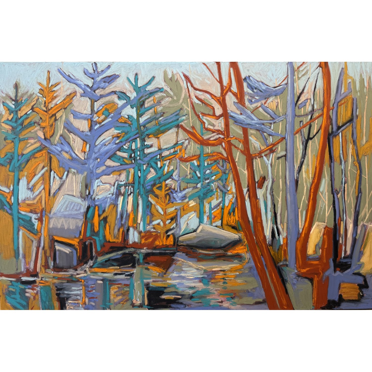 Shane Norrie "Seasonal Shift" oil on canvas, 40" x 60"