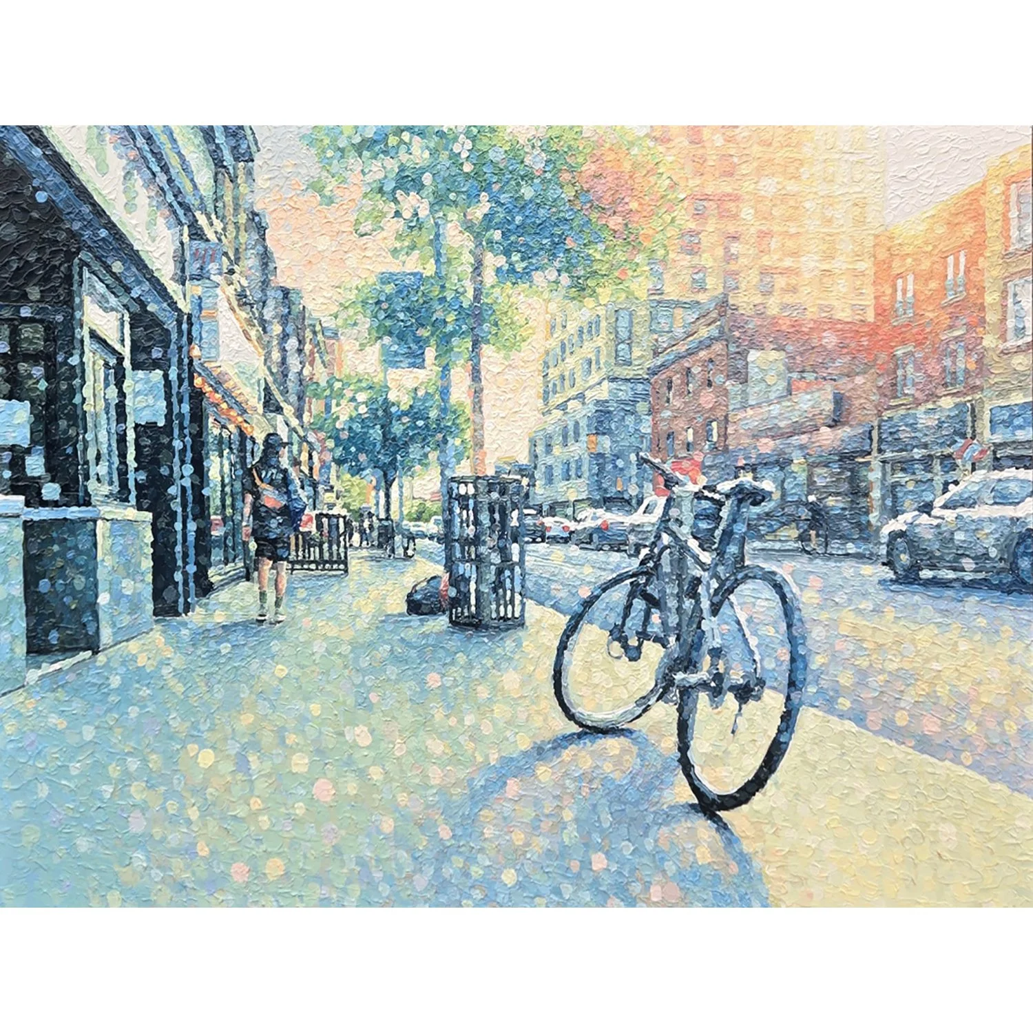 Susan Gale "The Sun and the Moon (Bloor & Dovercourt)" acrylic on panel, 36" x 48"