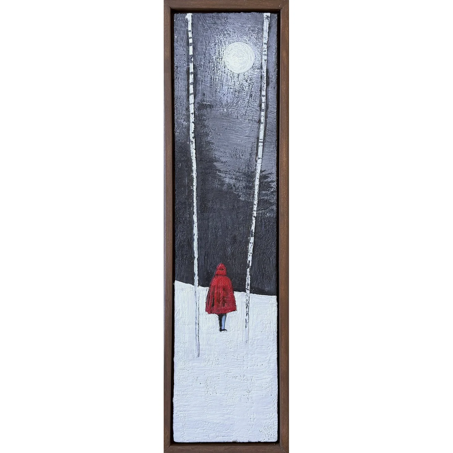 Susan Wallis "Daughter of the Night" encaustic on panel, 24" x 6"