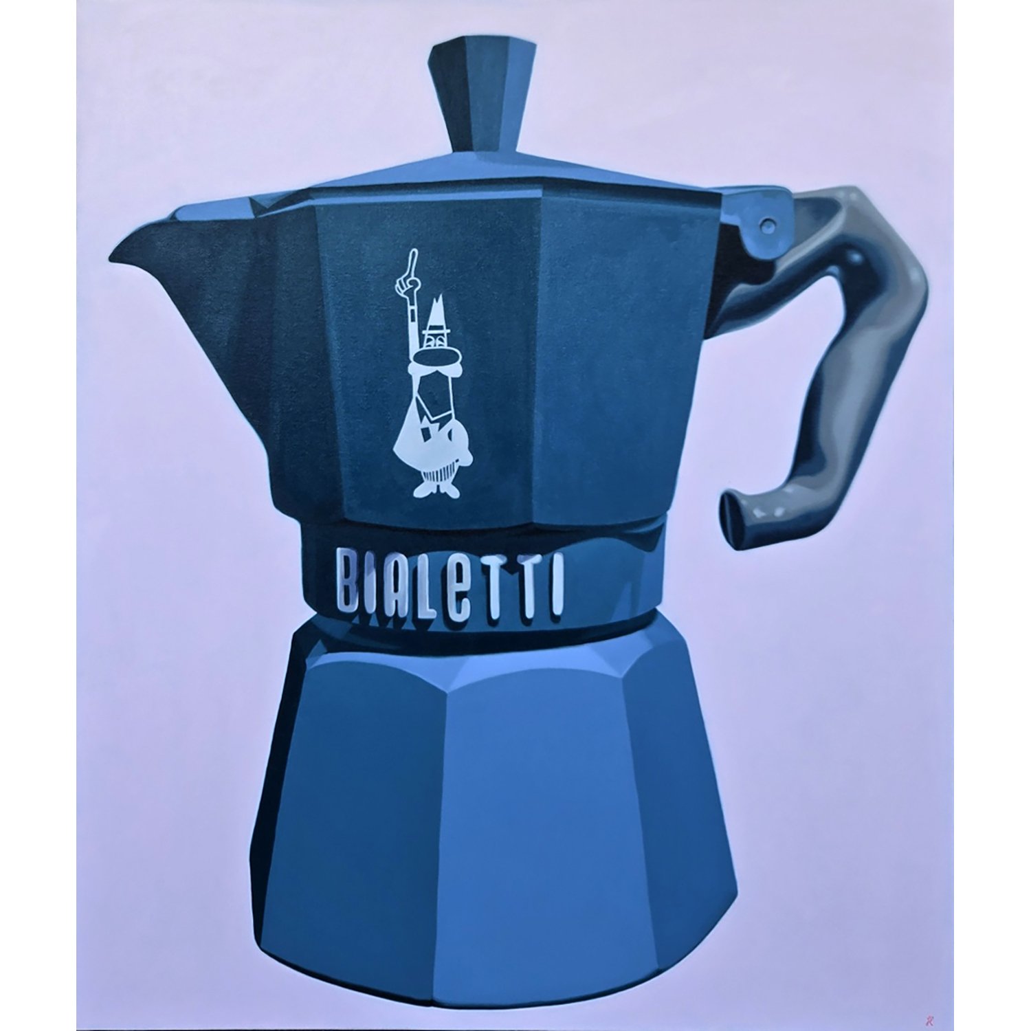 Heather Millar "The One and Only Bialetti" oil on canvas, 47" x 39"