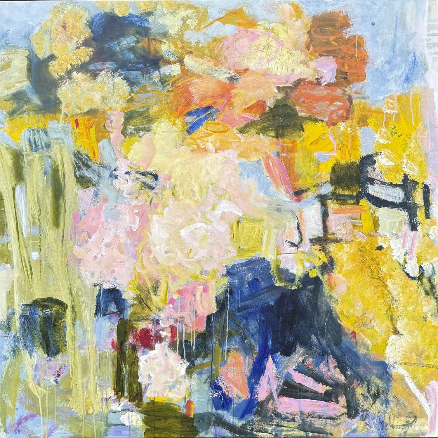Geraldine Gillingham "Untamed" acrylic on canvas, 48" x 48"