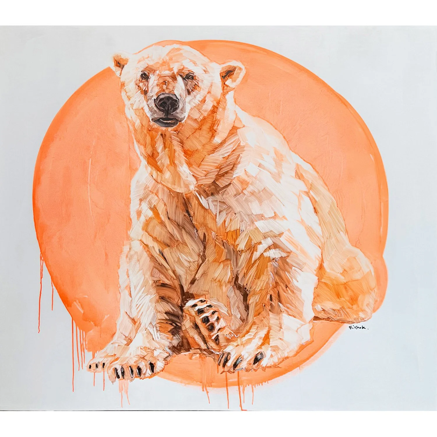 Sarah Hillock "Darcy" oil on panel, 42" x 48"