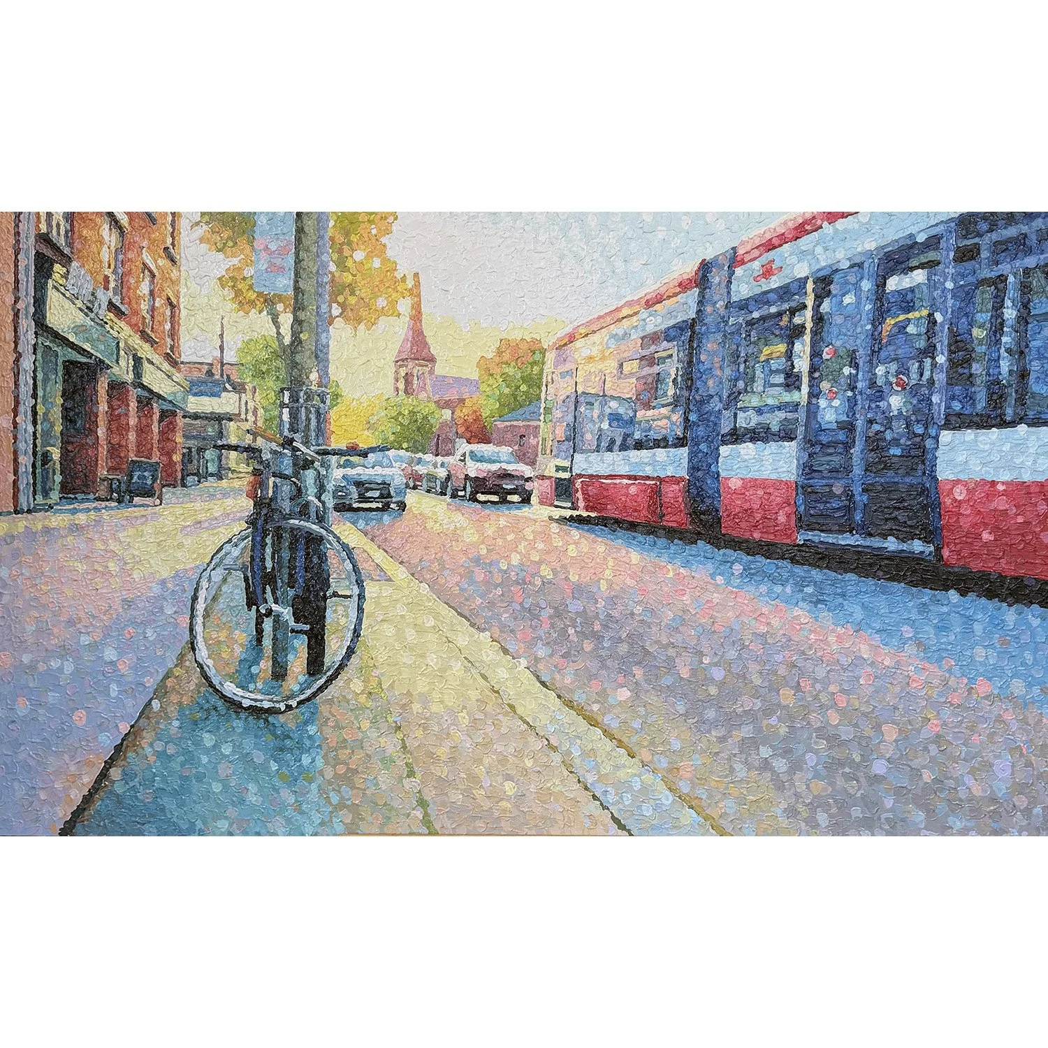 Susan Gale "Stars are Waiting (Dundas & Brock)" acrylic on panel, 36" x 60"