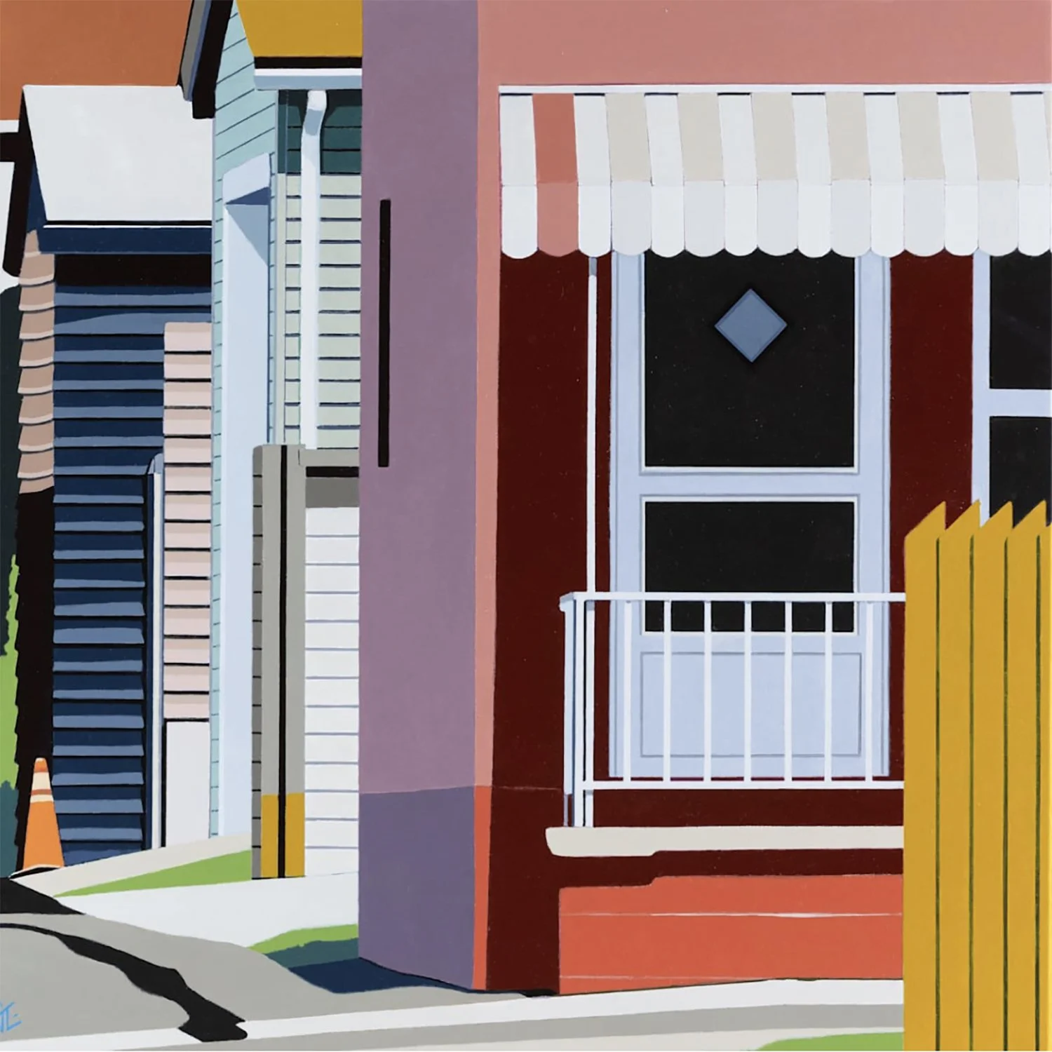 Gordon Leverton "Discretion (Dufferin St.)" acrylic on canvas, 24" x 24"