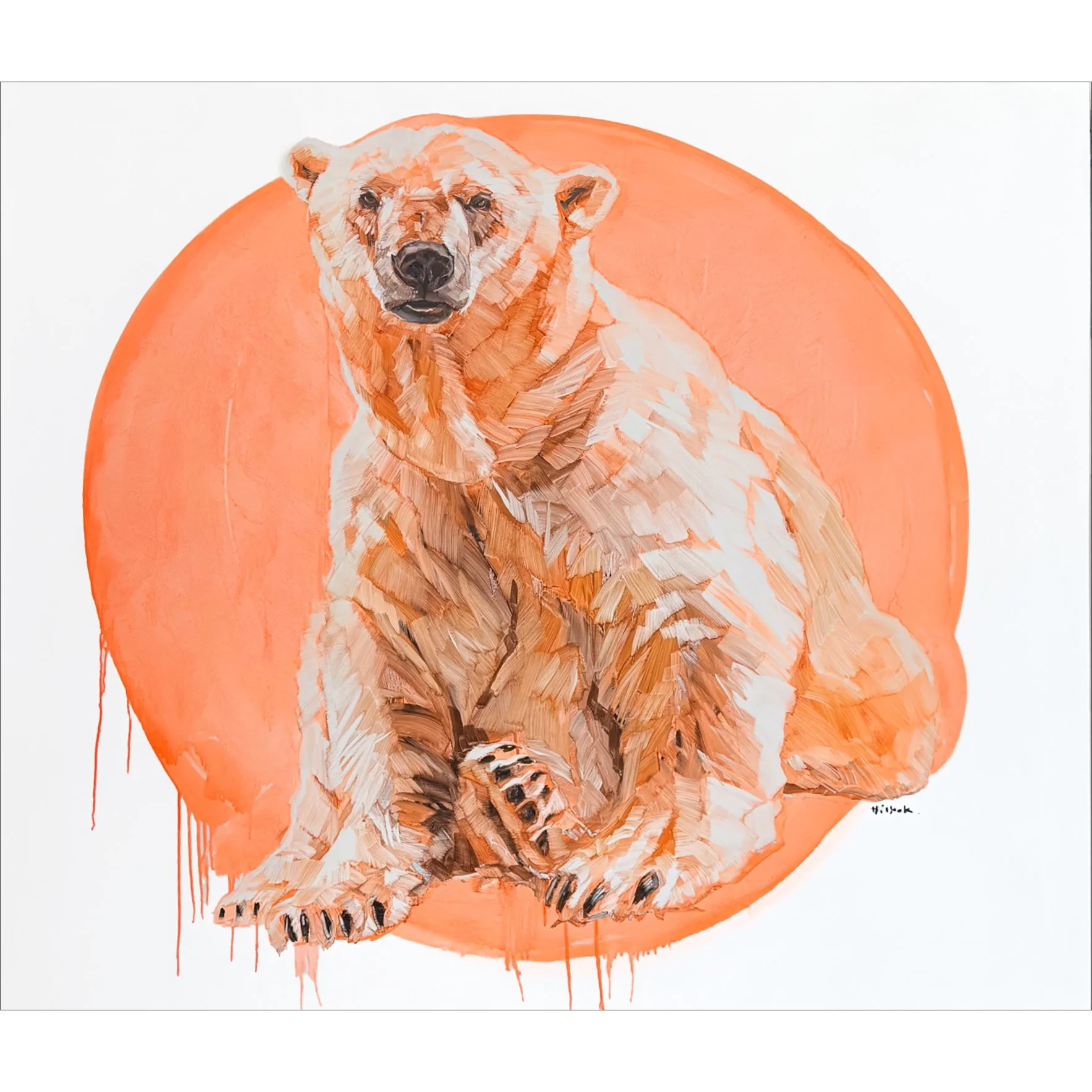 Sarah Hillock "Darcy" oil on panel, 42" x 48"