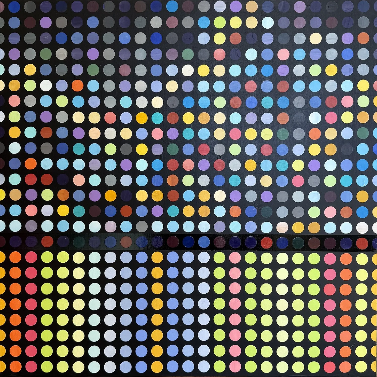 Tom Brooks "Sky Blue" acrylic on panel, 36" x 36"