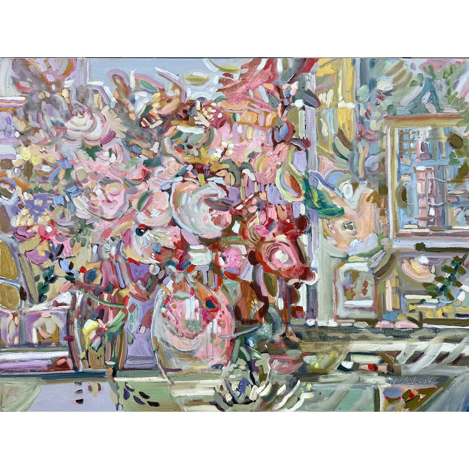 Donna Andreychuk "Rainy Season" oil on canvas, 36" x 48"