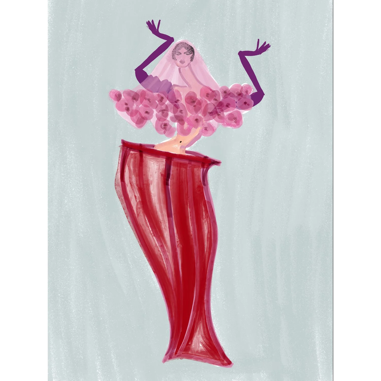 Annie Naranian "Balenciaga Vaile" limited edition fine art print, 22" x 18"