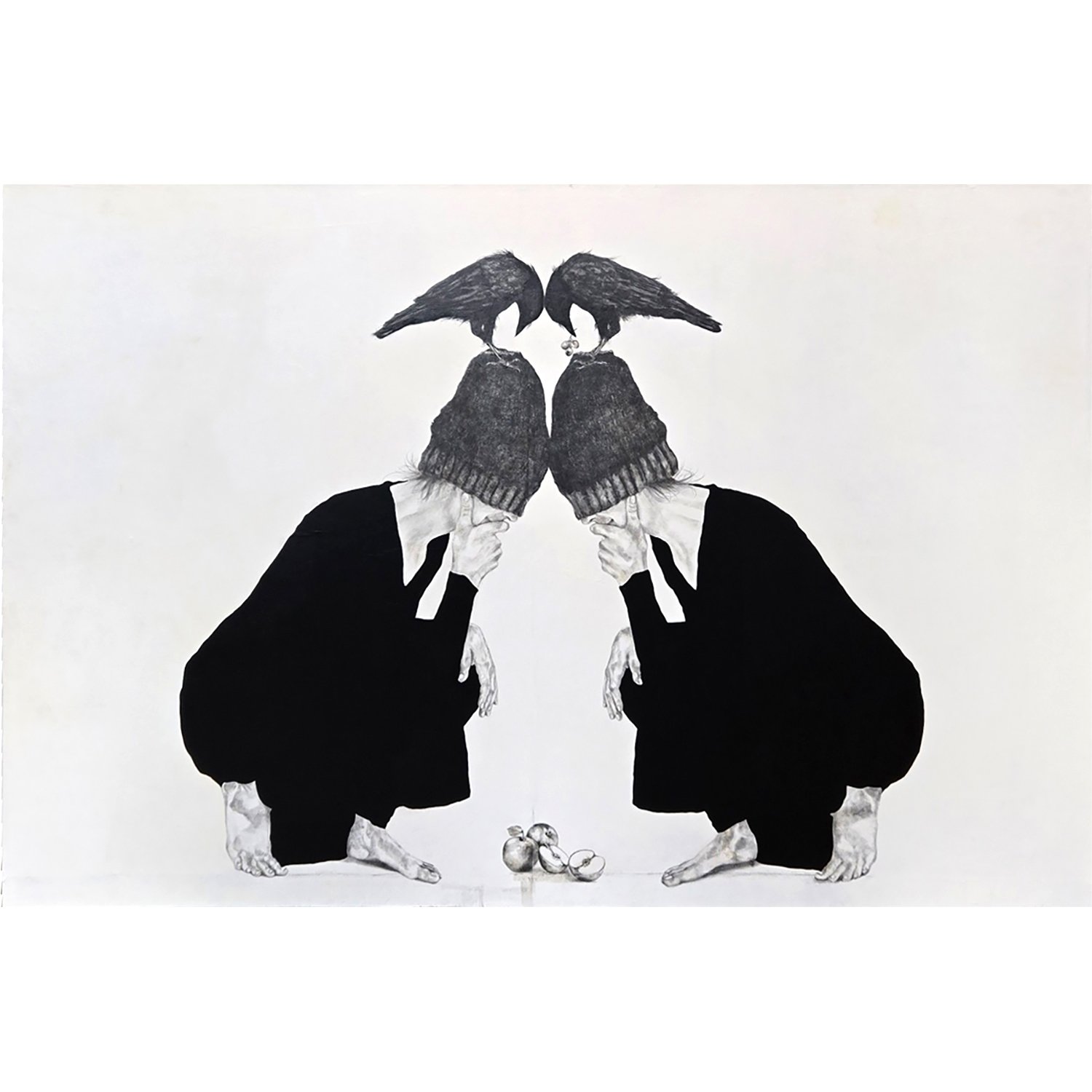 Beverley Hawksley "The Potluck" mixed media on canvas, 40" x 60"