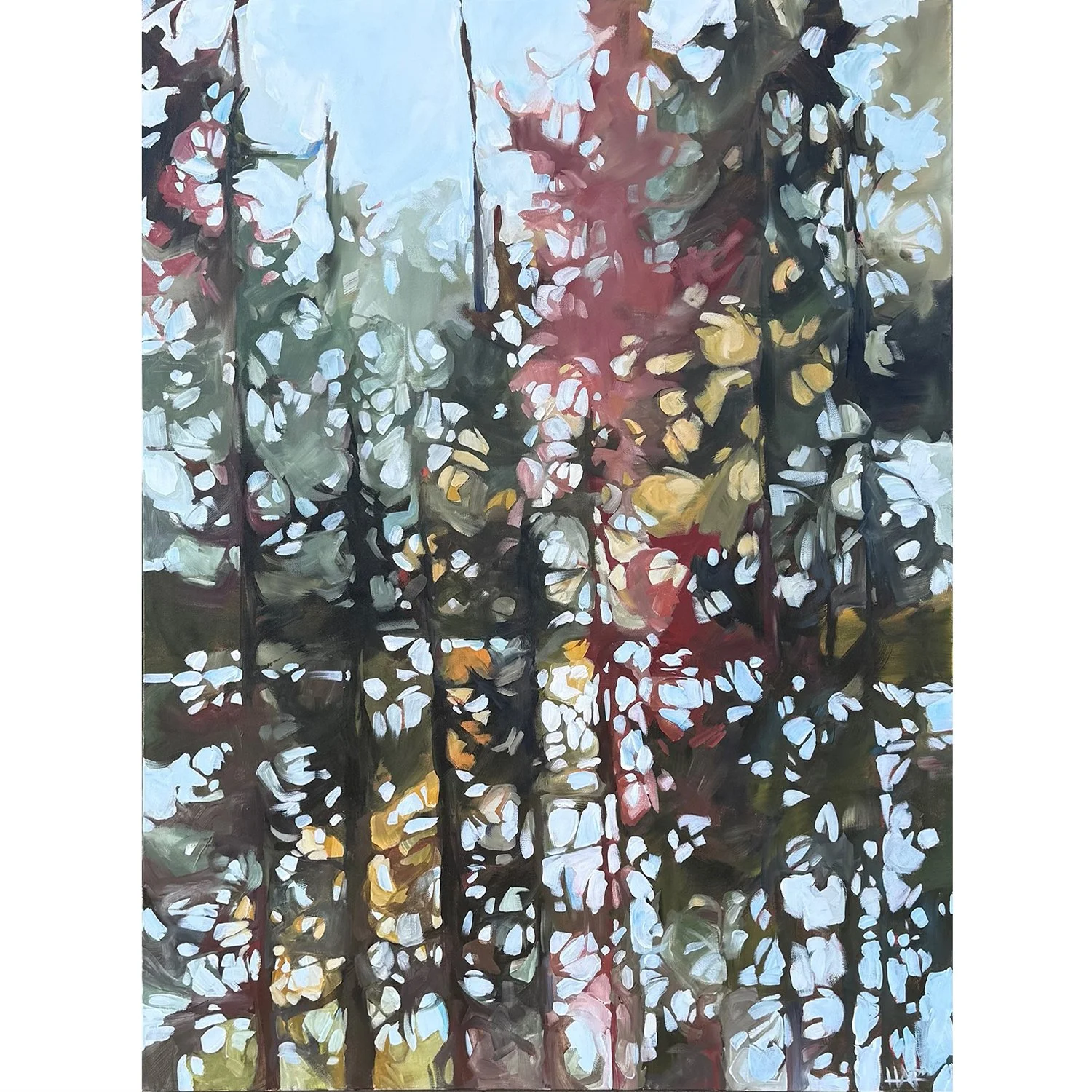 Holly Ann Friesen "A Glimpse Beyond" acrylic on canvas, 48" x 36"