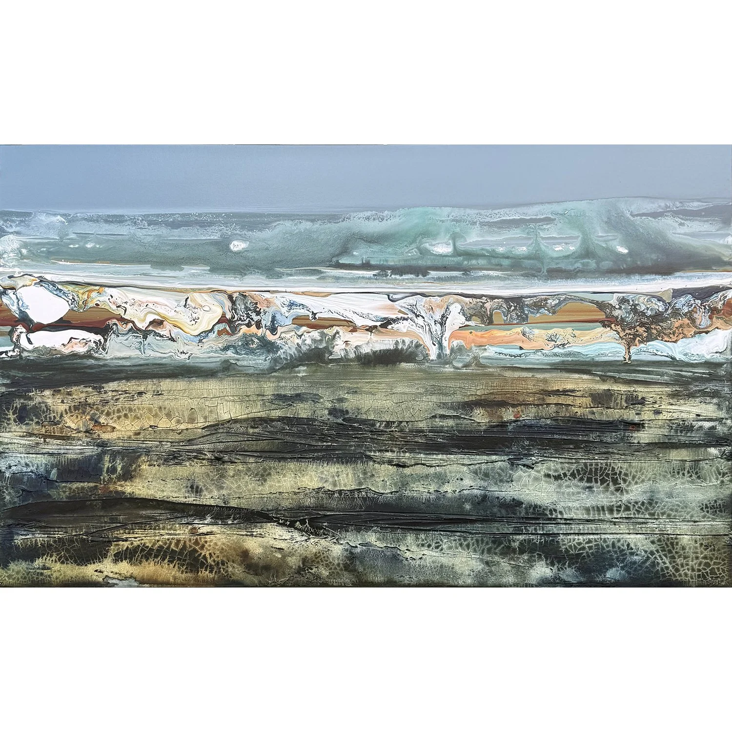 Greg Benz "Mono 434" mixed media on canvas, 36" x 60"