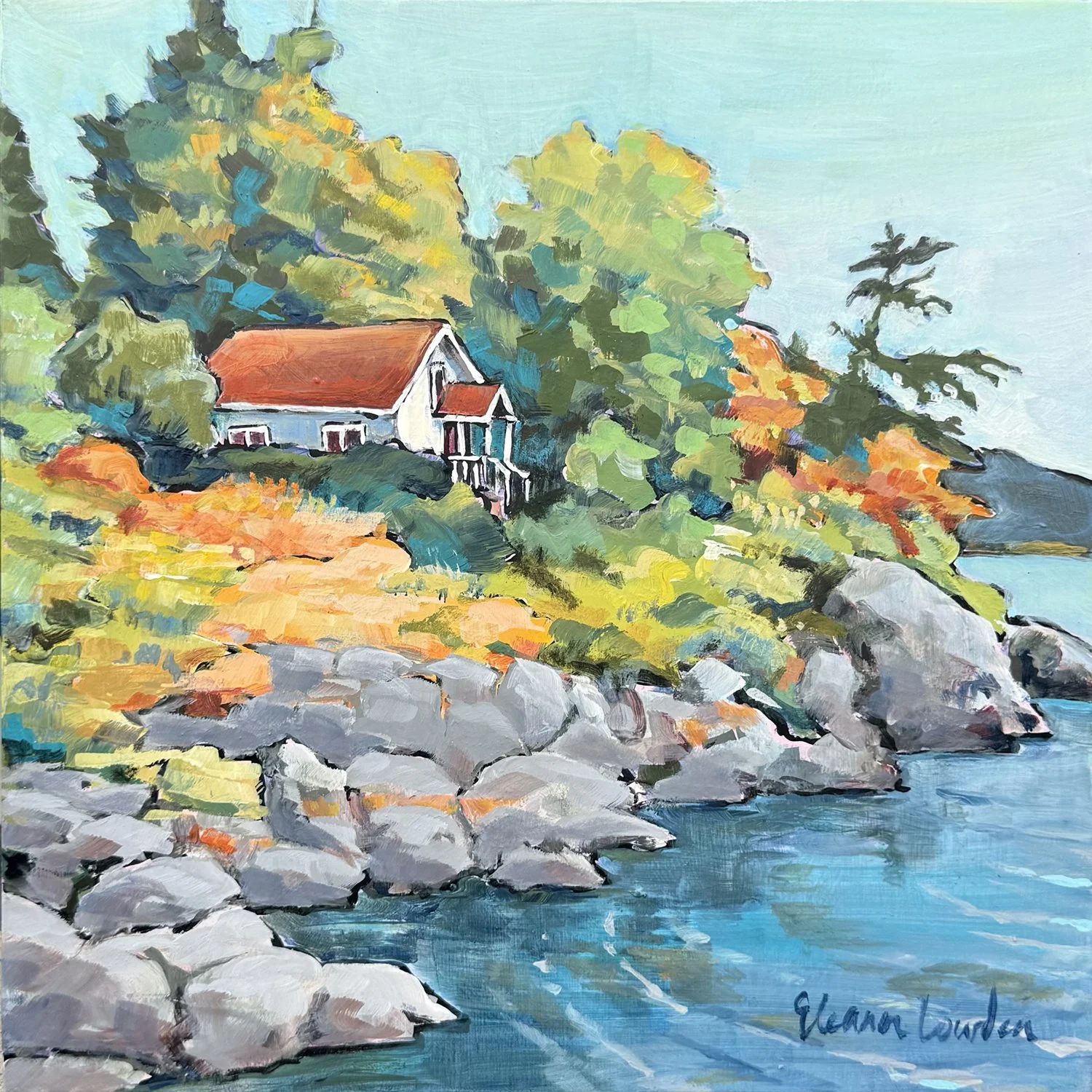 Eleanor Lowden "Come Away with Me" acrylic on panel, 12" x 12"