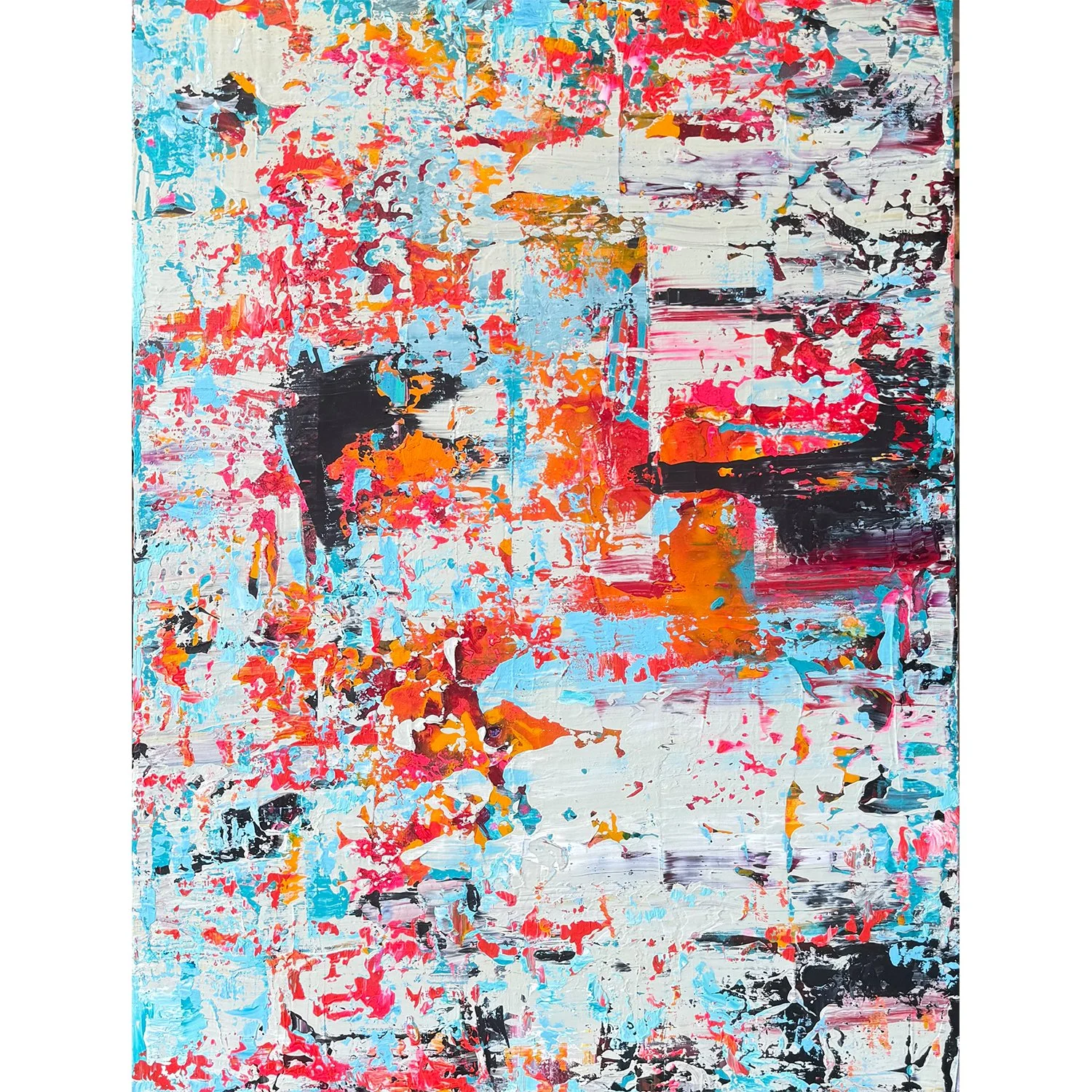 Christian McLeod "Atlas Particles" acrylic on canvas, 40" x 30"