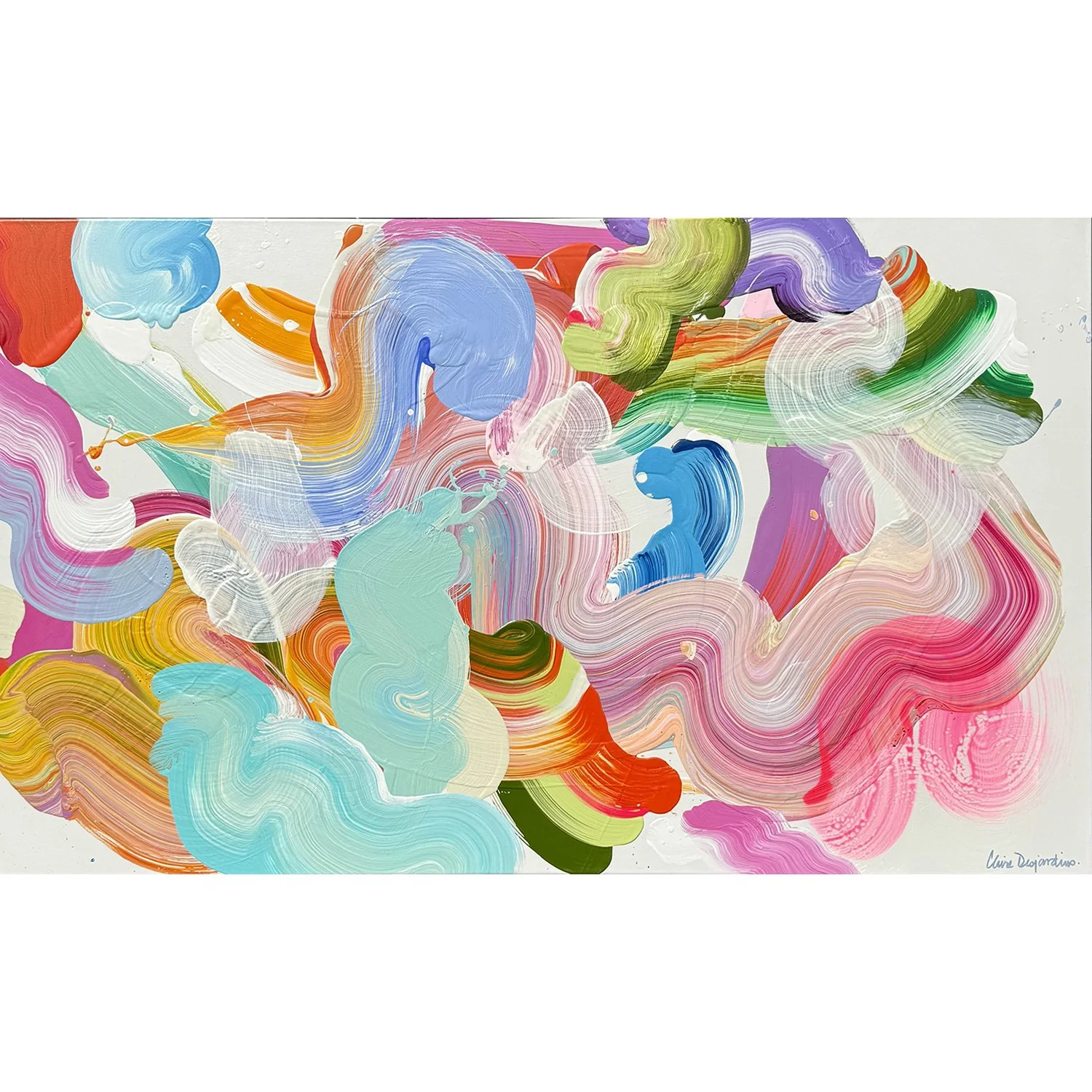 Claire Desjardins "My Wildest Dreams" acrylic on canvas, 36" x 60"
