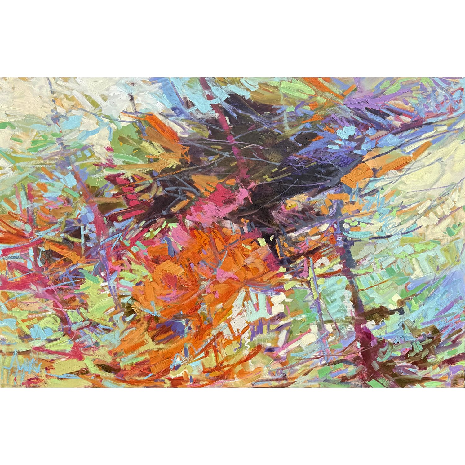 Sheila Davis "Under Tow" oil on panel, 40" x 60"