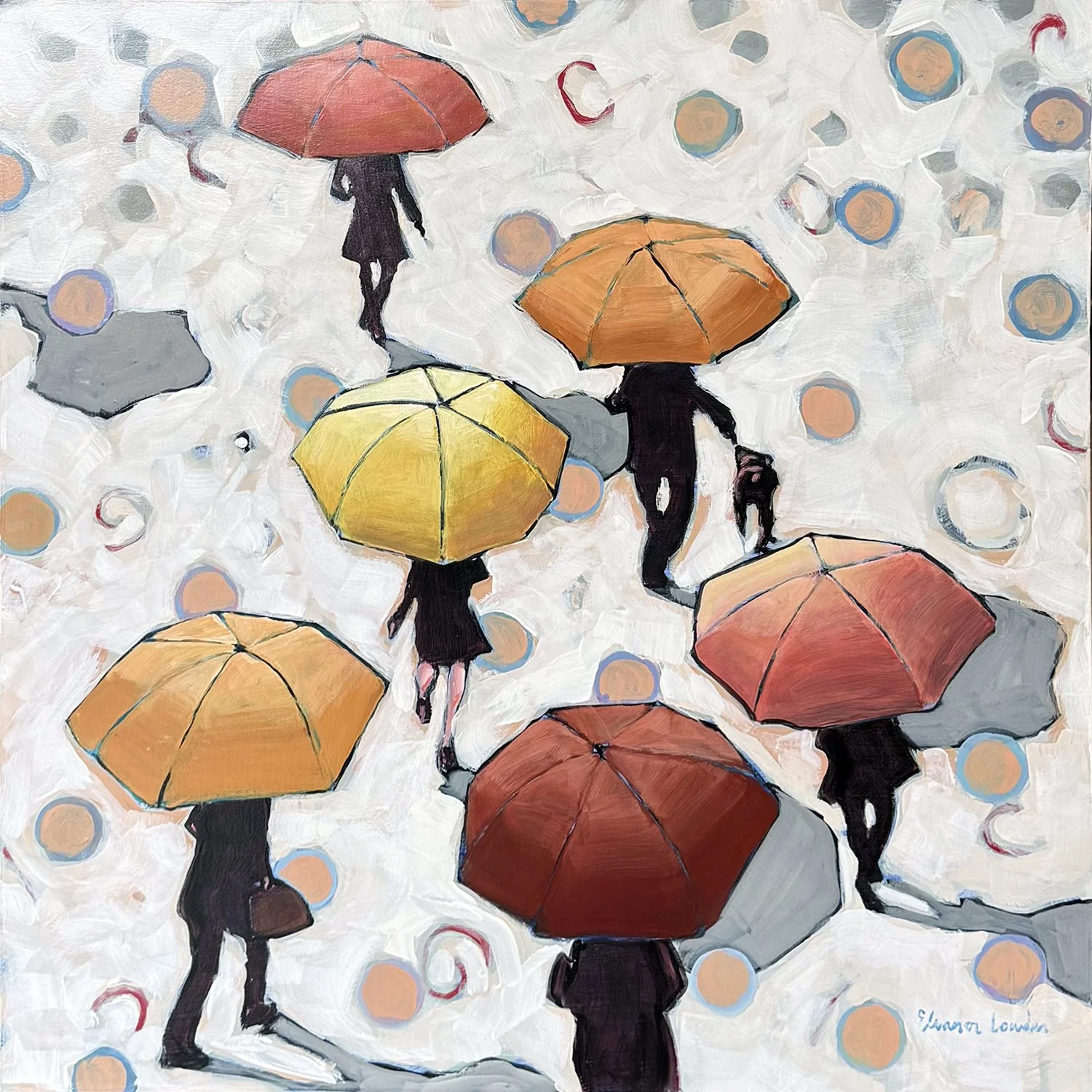 Eleanor Lowden "Changing Colours" acrylic on canvas, 36" x 36"