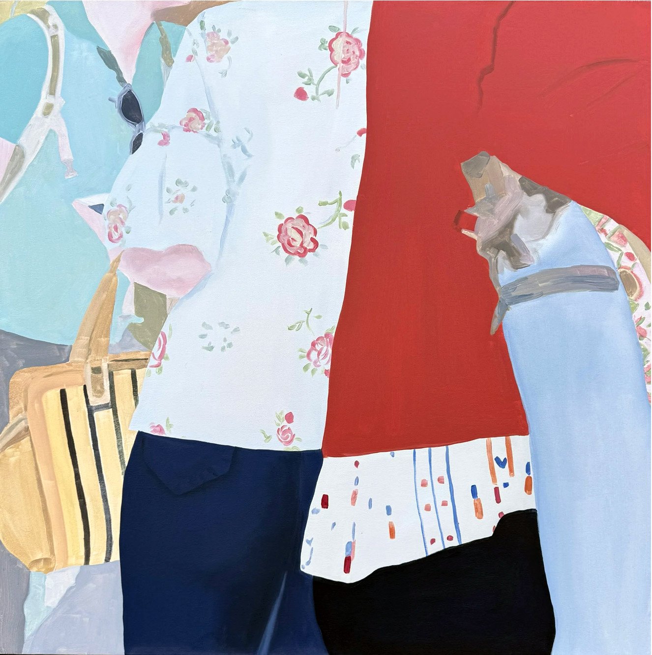 Sherry Czekus "Floral Silk" oil on canvas, 40" x 40"