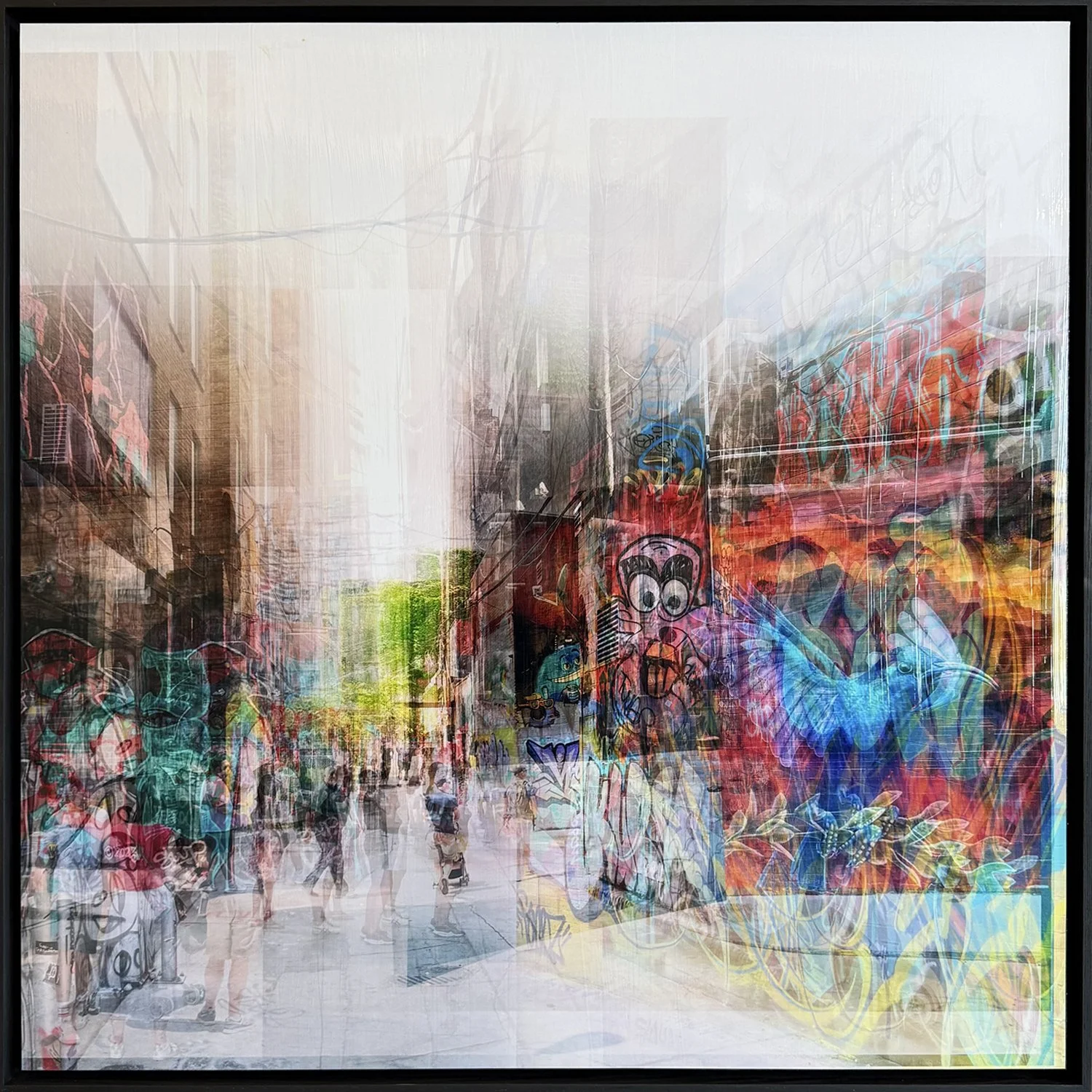 Chris Albert "Graffiti Alley #1" limited edition photography on panel, 33" x 33"