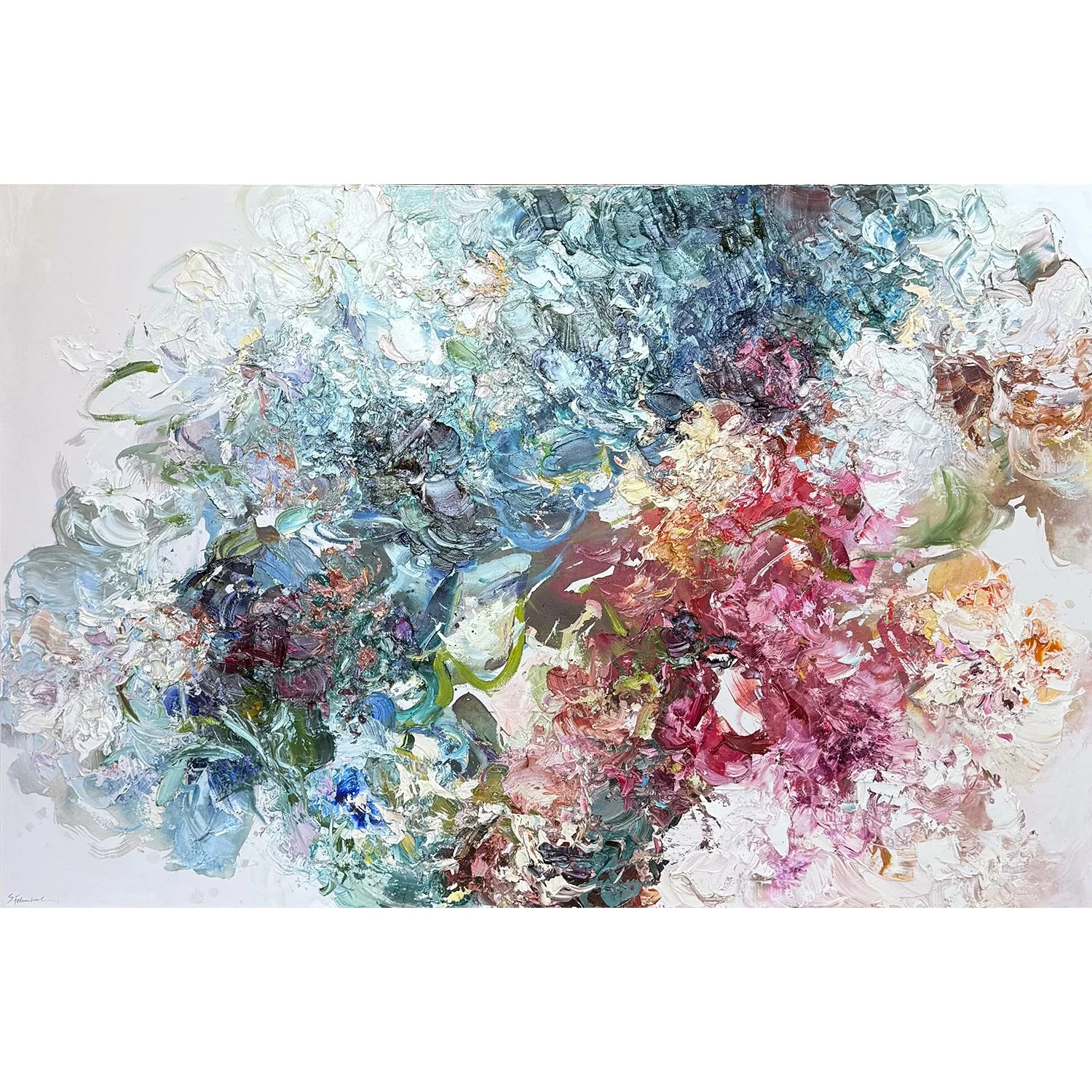 Stephanie Fehrenbach "Shifting Seasons" oil on canvas, 40" x 60"