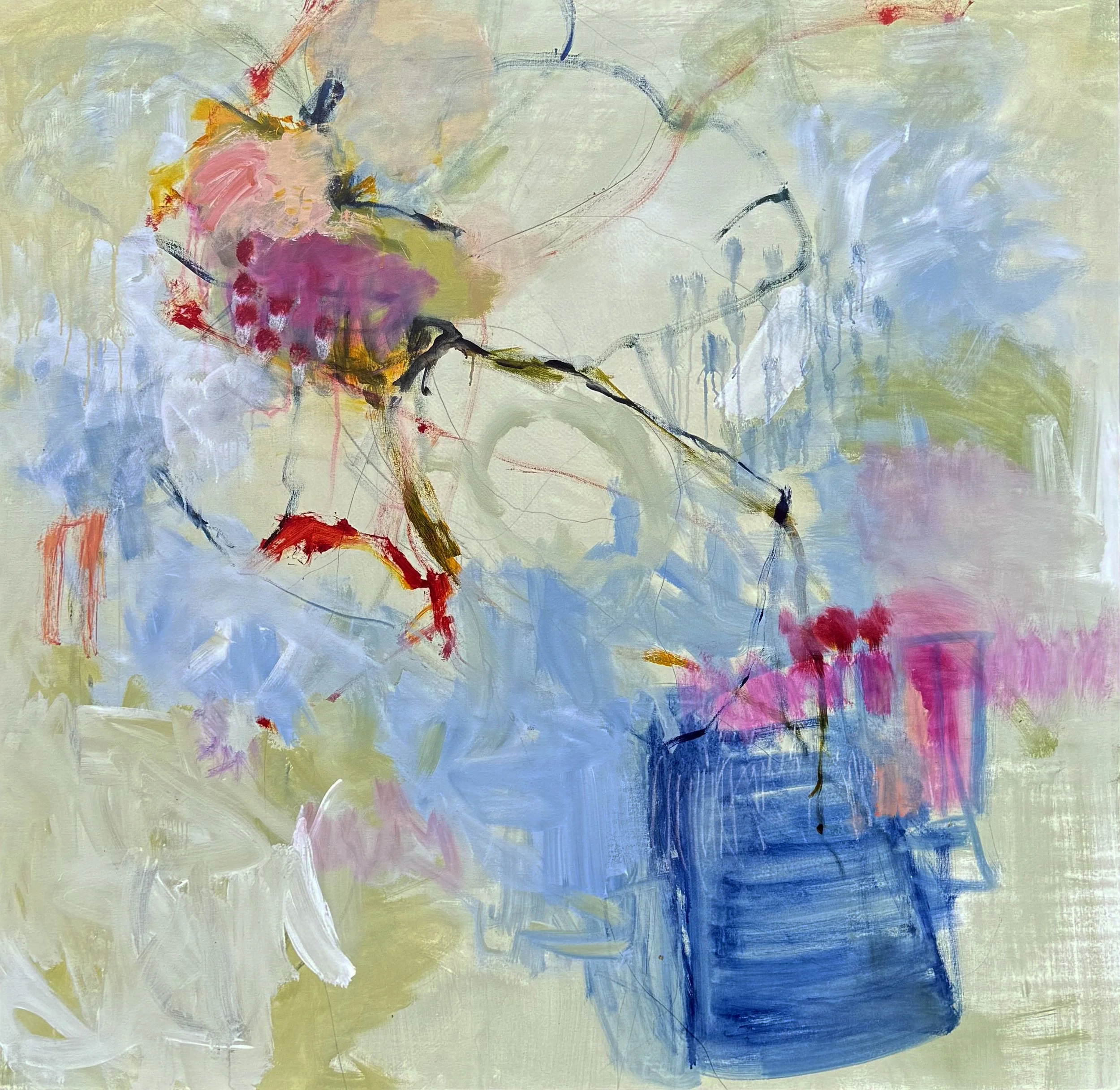 Geraldine Gillingham "In My Dreams" acrylic on canvas, 60" x 61"