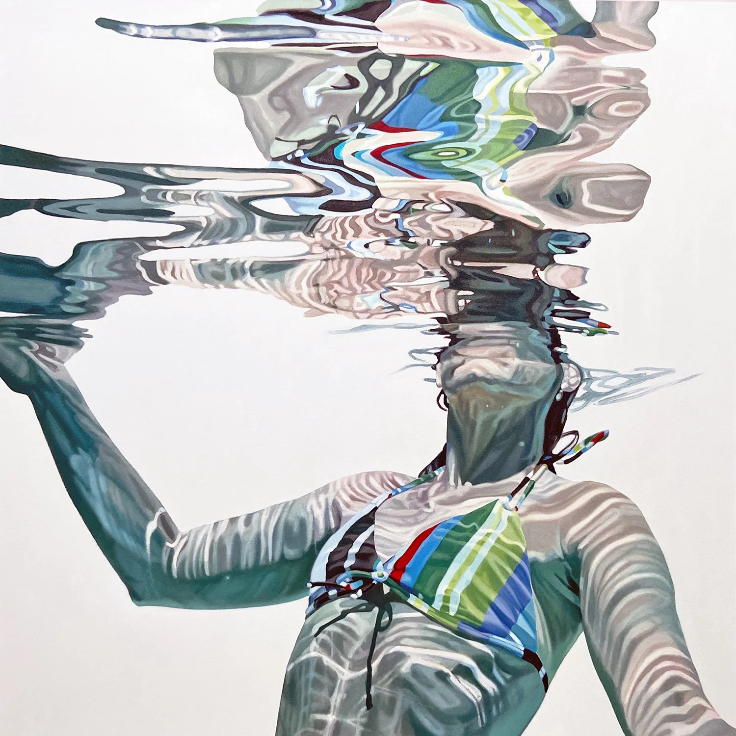 Celeste Keller "Drifting Waterless" oil on canvas, 48" x 48"