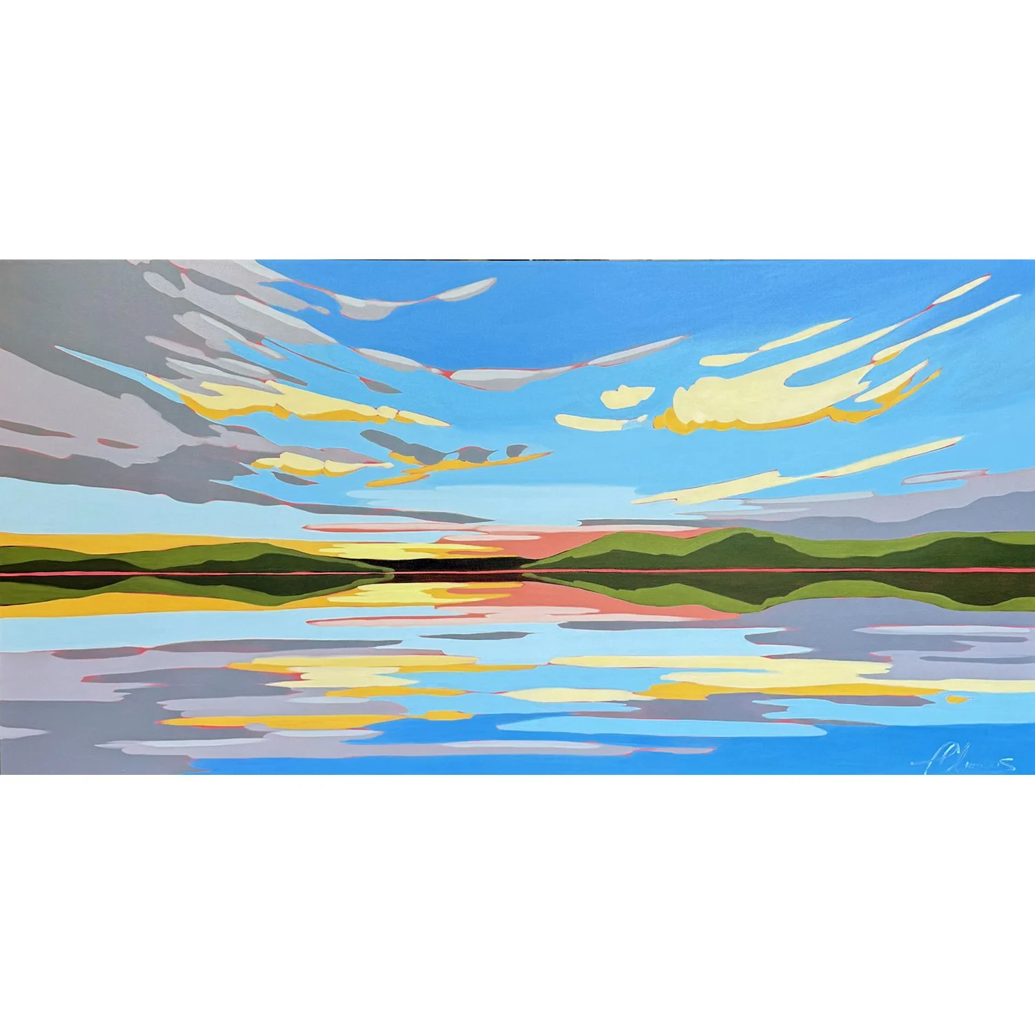 Patricia Clemmens "A Celebration" oil on canvas, 30" x 60"