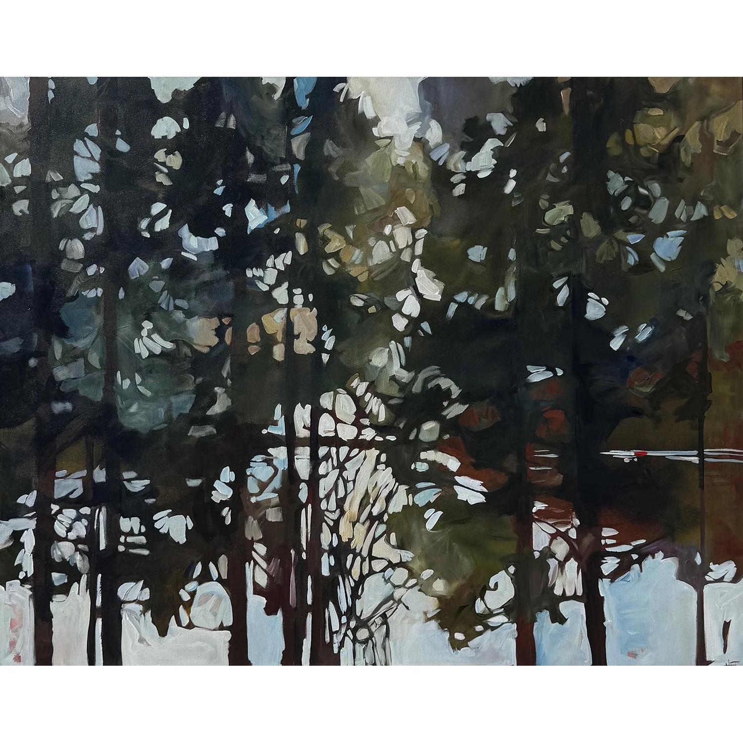 Holly Ann Friesen "Silent Horizon II" acrylic on canvas, 48" x 60"