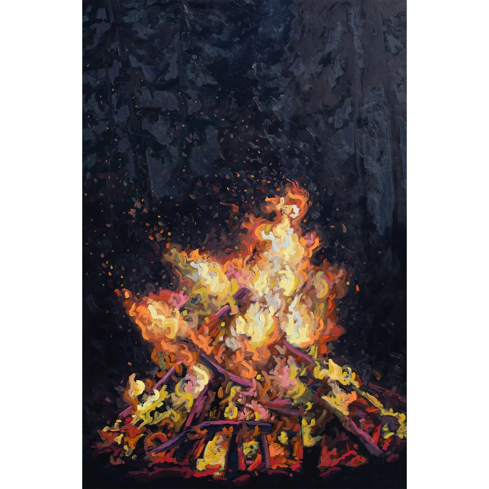 Kerry Walford "Dancing in the Moonlight" oil on canvas, 60" x 40"