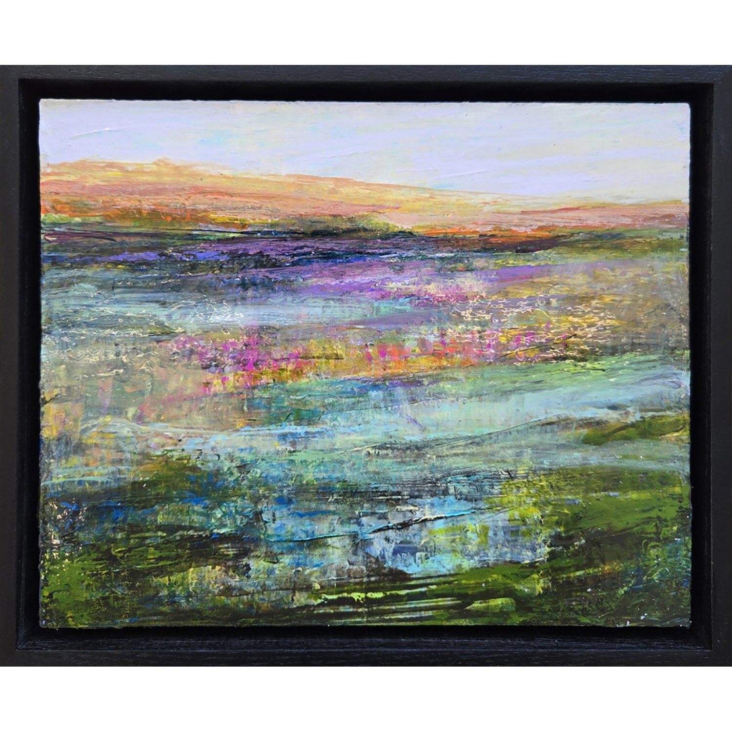 Jacquelyn Sloane Siklos "Colour Spread to the Horizon" acrylic on panel, 8" x 10"