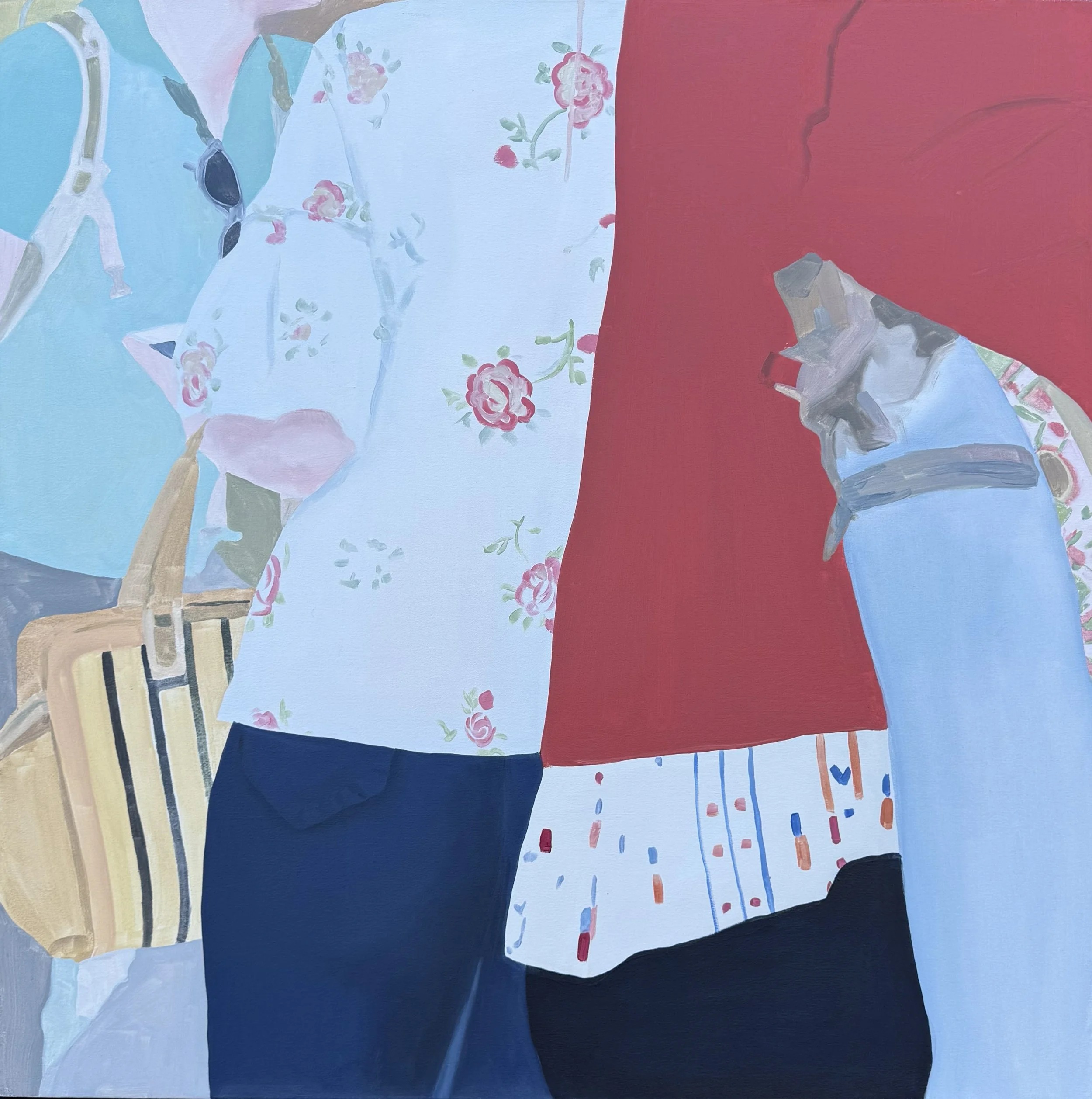 Sherry Czekus "Floral Silk" oil on canvas, 40" x 40"
