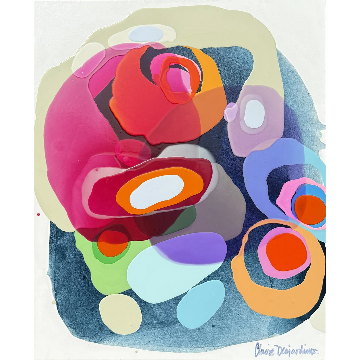 Claire Desjardins "Chroma Collective" acrylic on canvas, 30" x 24"