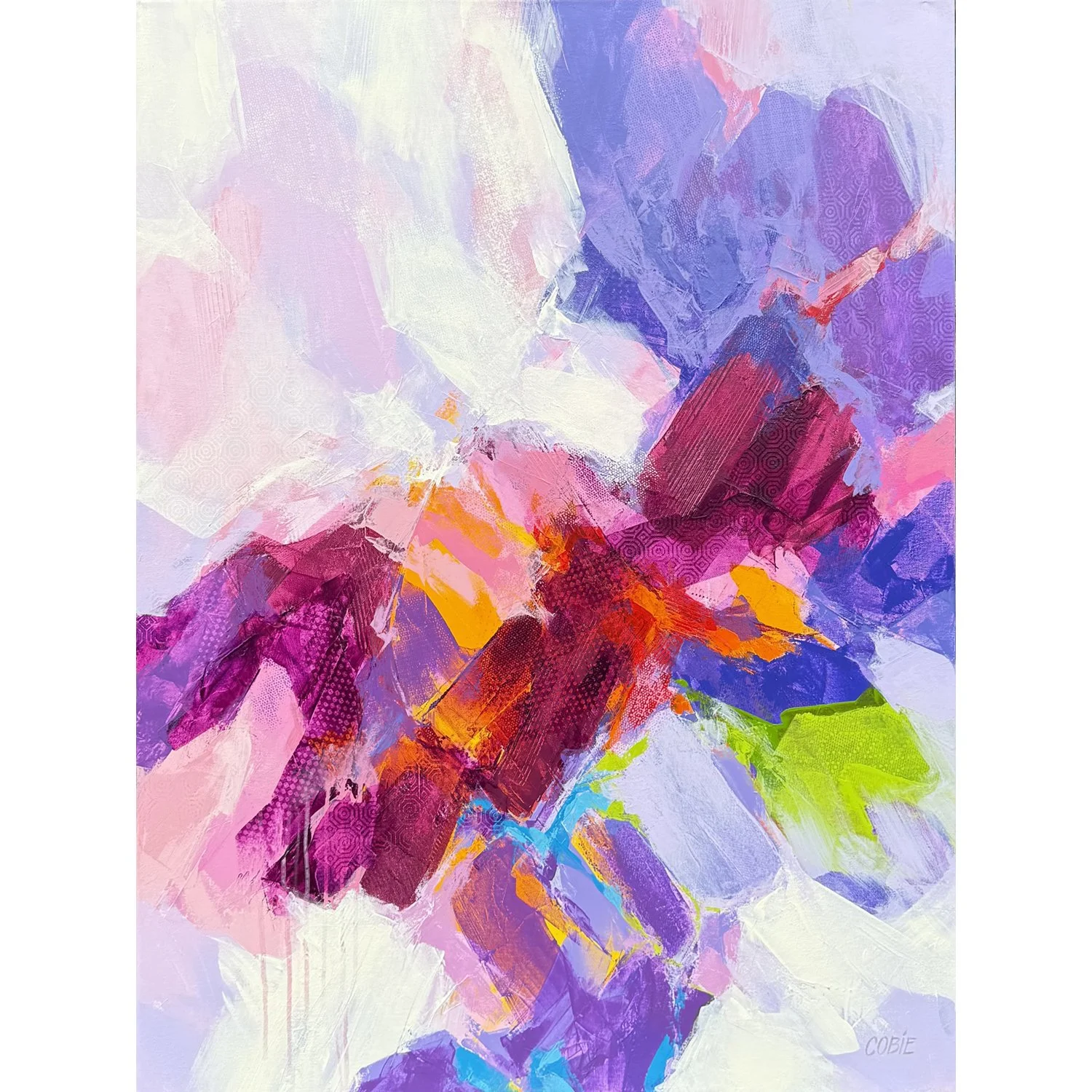 Cobie Cruz "Silent Dreams, These Dreams" mixed media on canvas, 40" x 30"