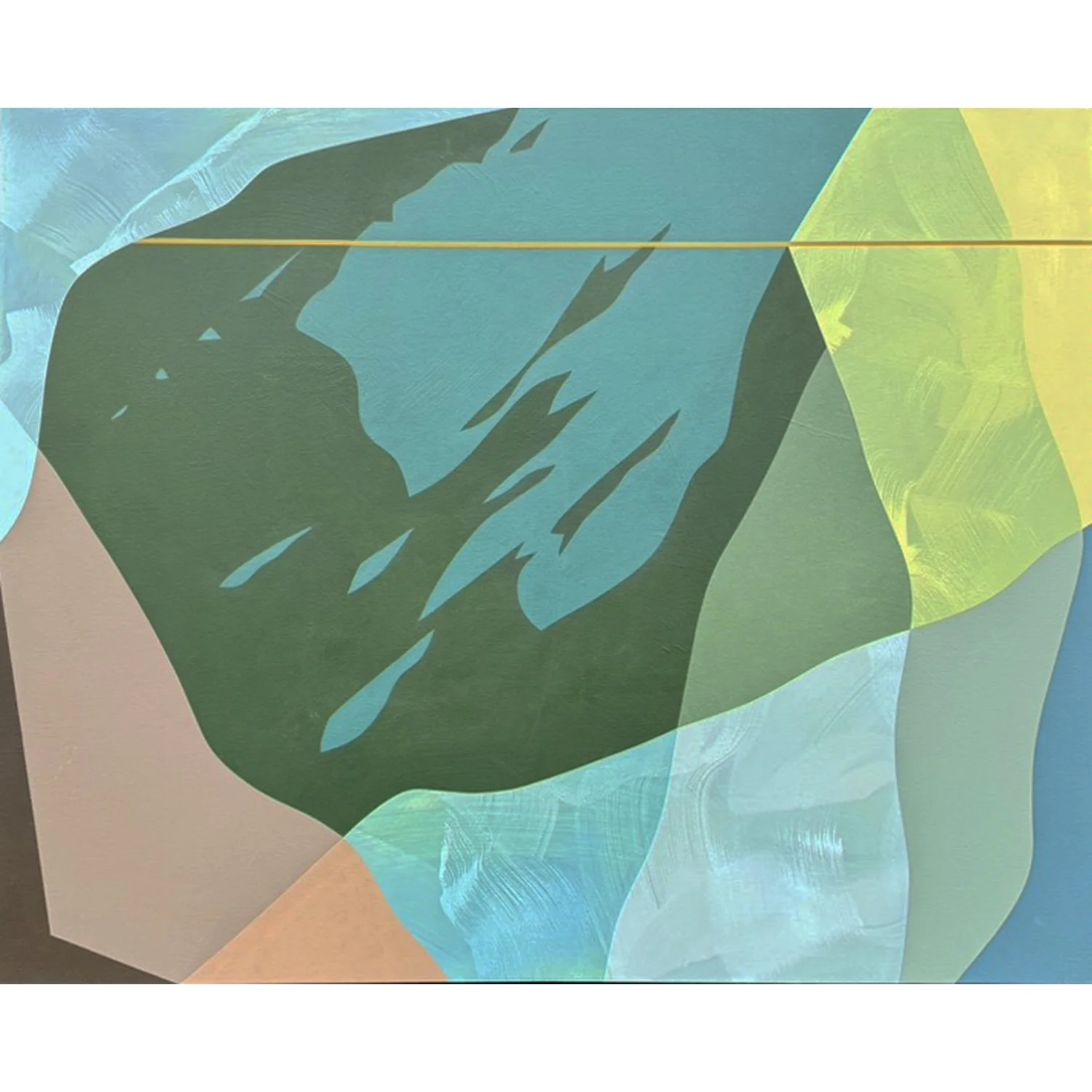 Kathryn Doner "New River Beach" acrylic on canvas, 48" x 60"
