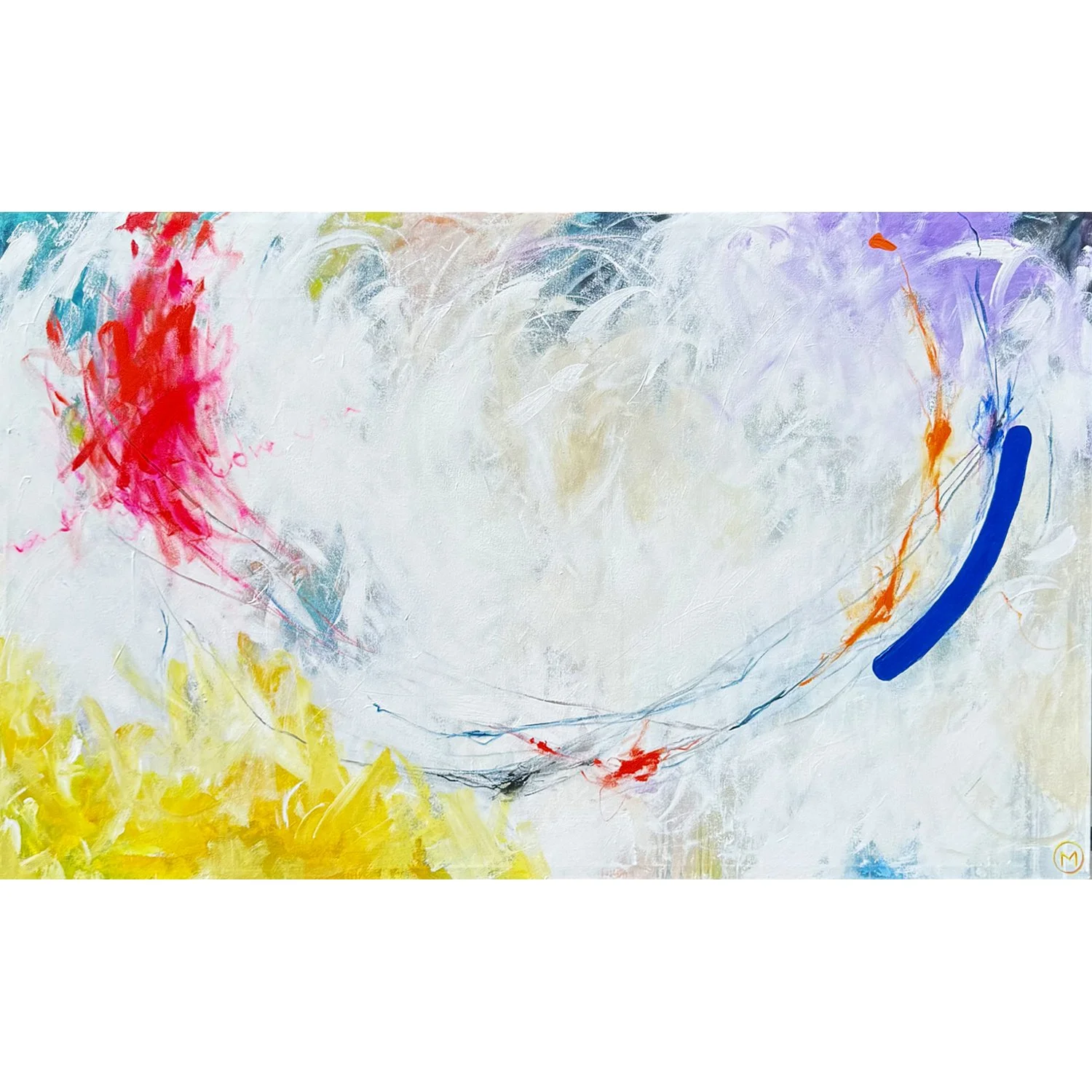 Meredith Bingham "Mutek" acrylic on canvas, 36" x 60"