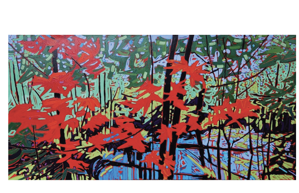 520-058 | Tracy Bultje, Look Beyond the Obvious, acrylic on canvas, 36"x72" $4200.