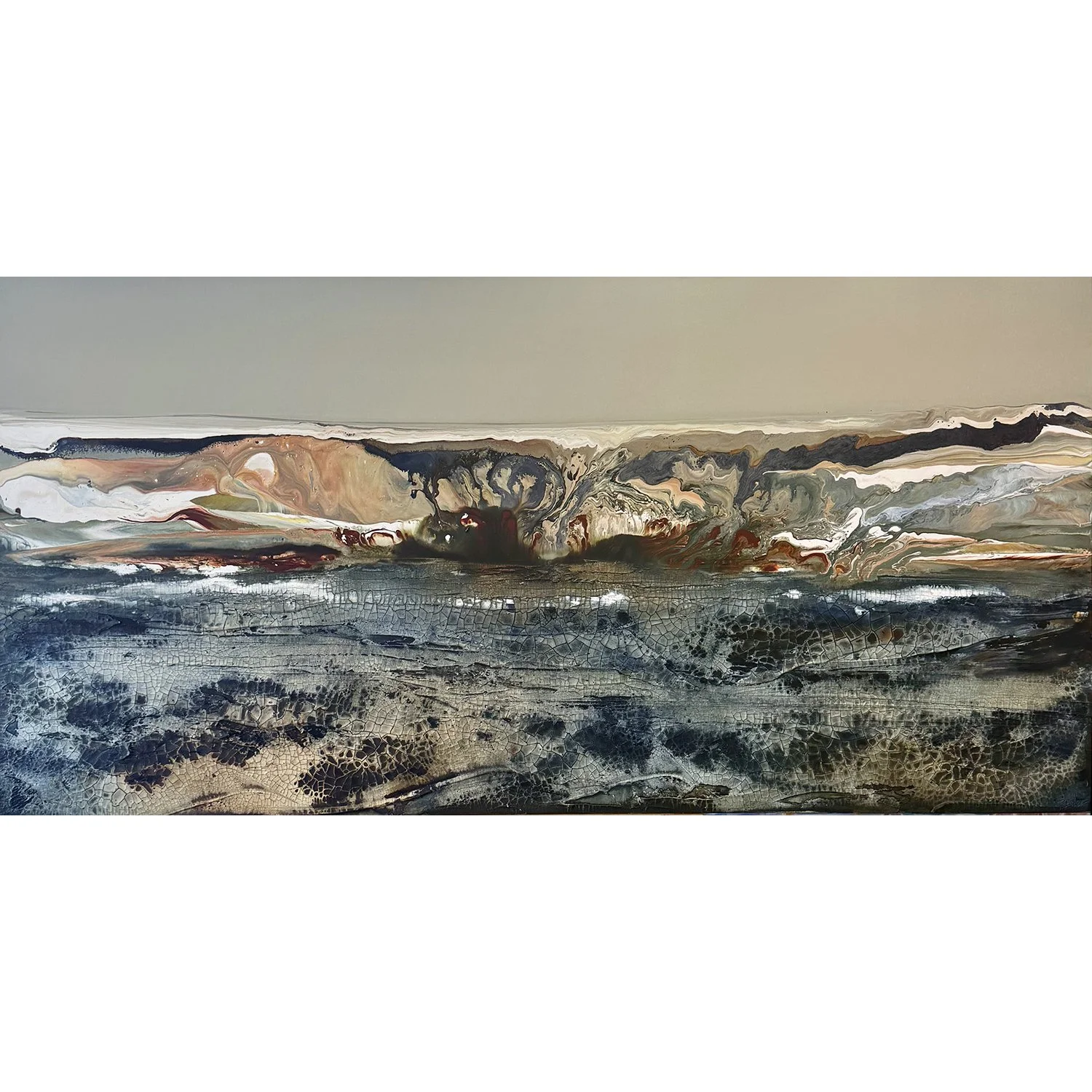 Greg Benz "Mono 433" mixed media on canvas, 36" x 72"