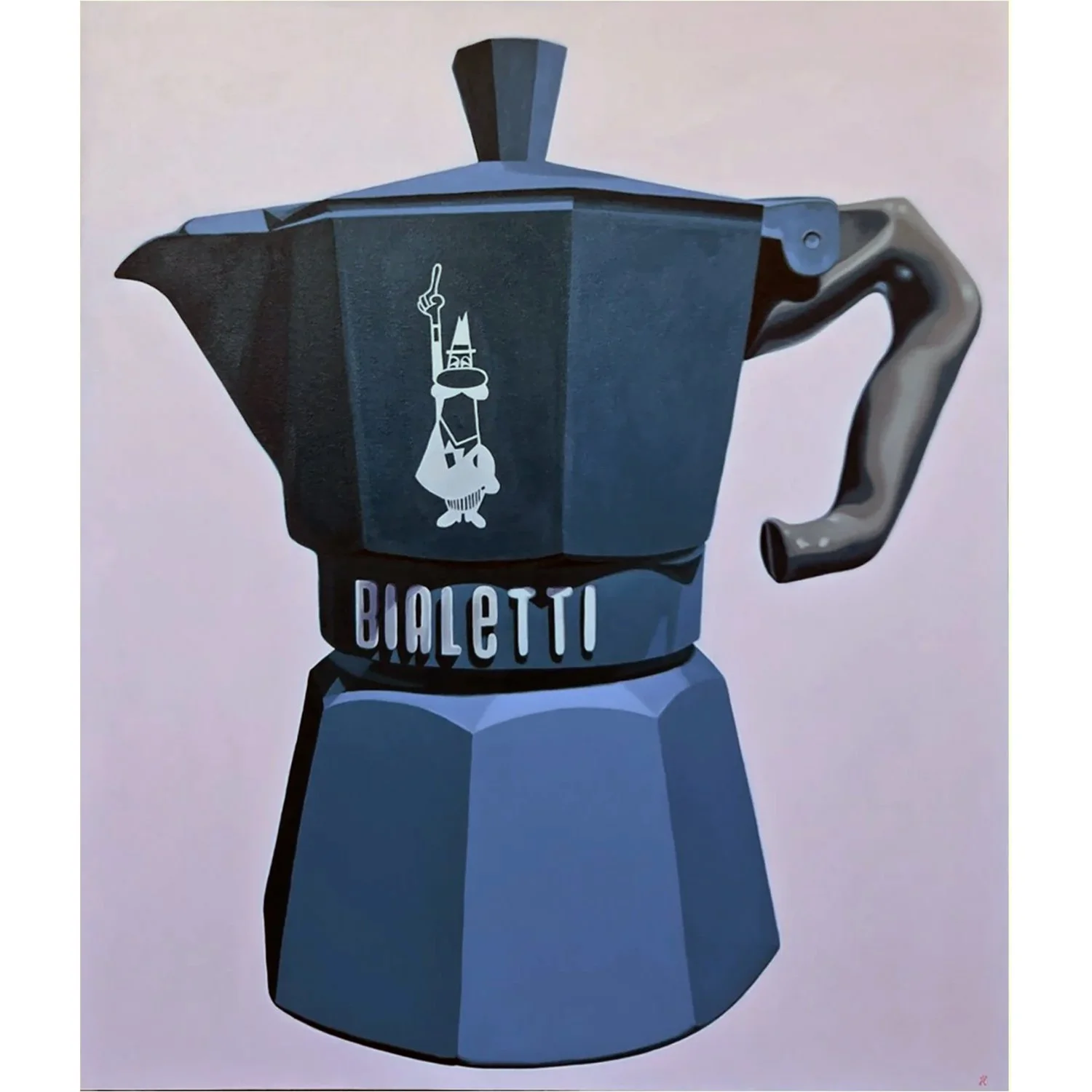 Heather Millar "The One and Only Bialetti" oil on canvas, 47" x 39"