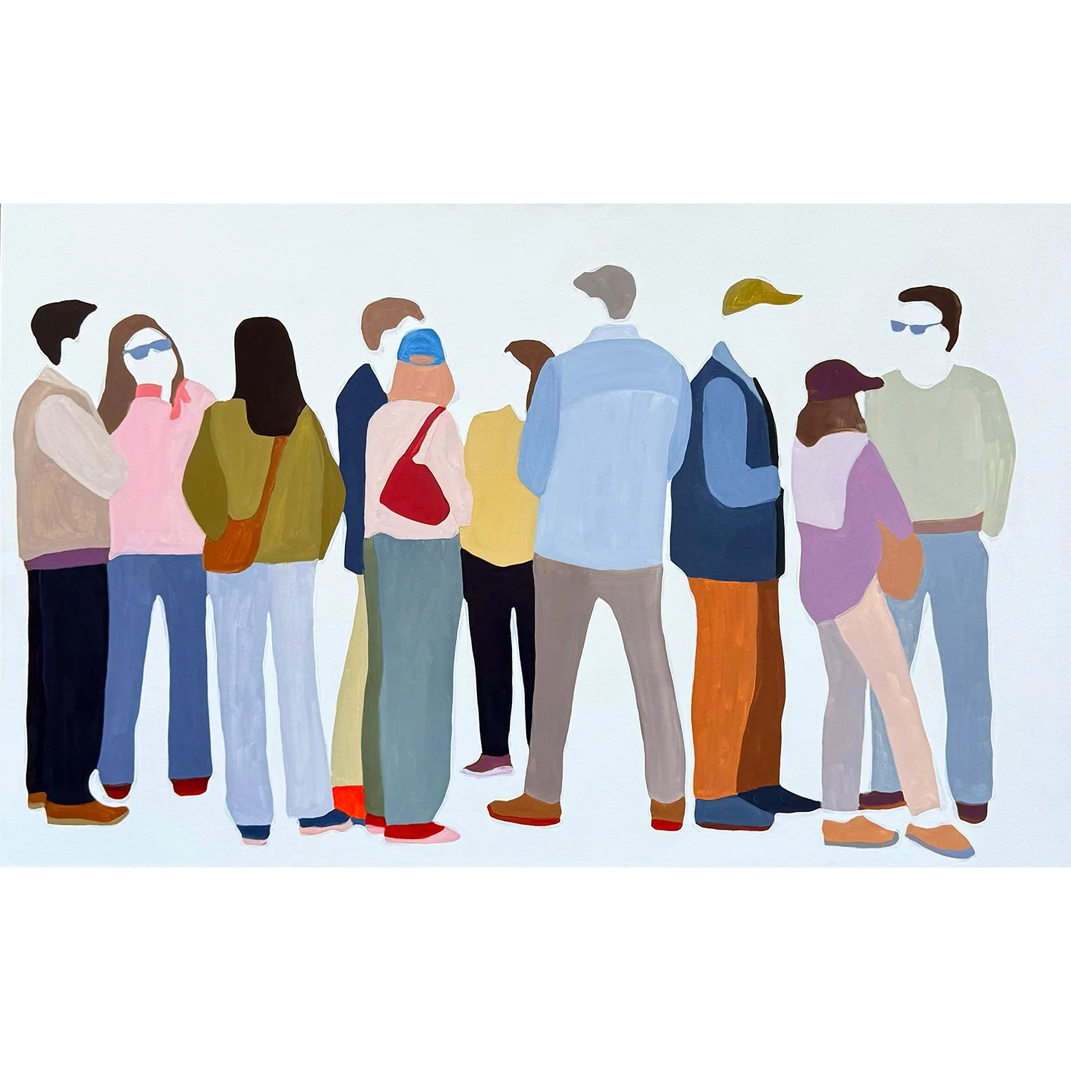 Sherry Czekus "Queue" oil on canvas, 30" x 48"