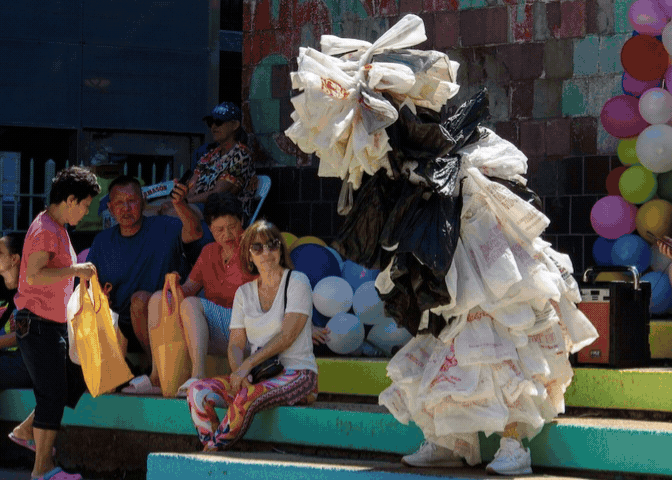 Slide show of pictures by Melanie Futorian of Time Lapse dance performance in Harborview Terrace in 2025